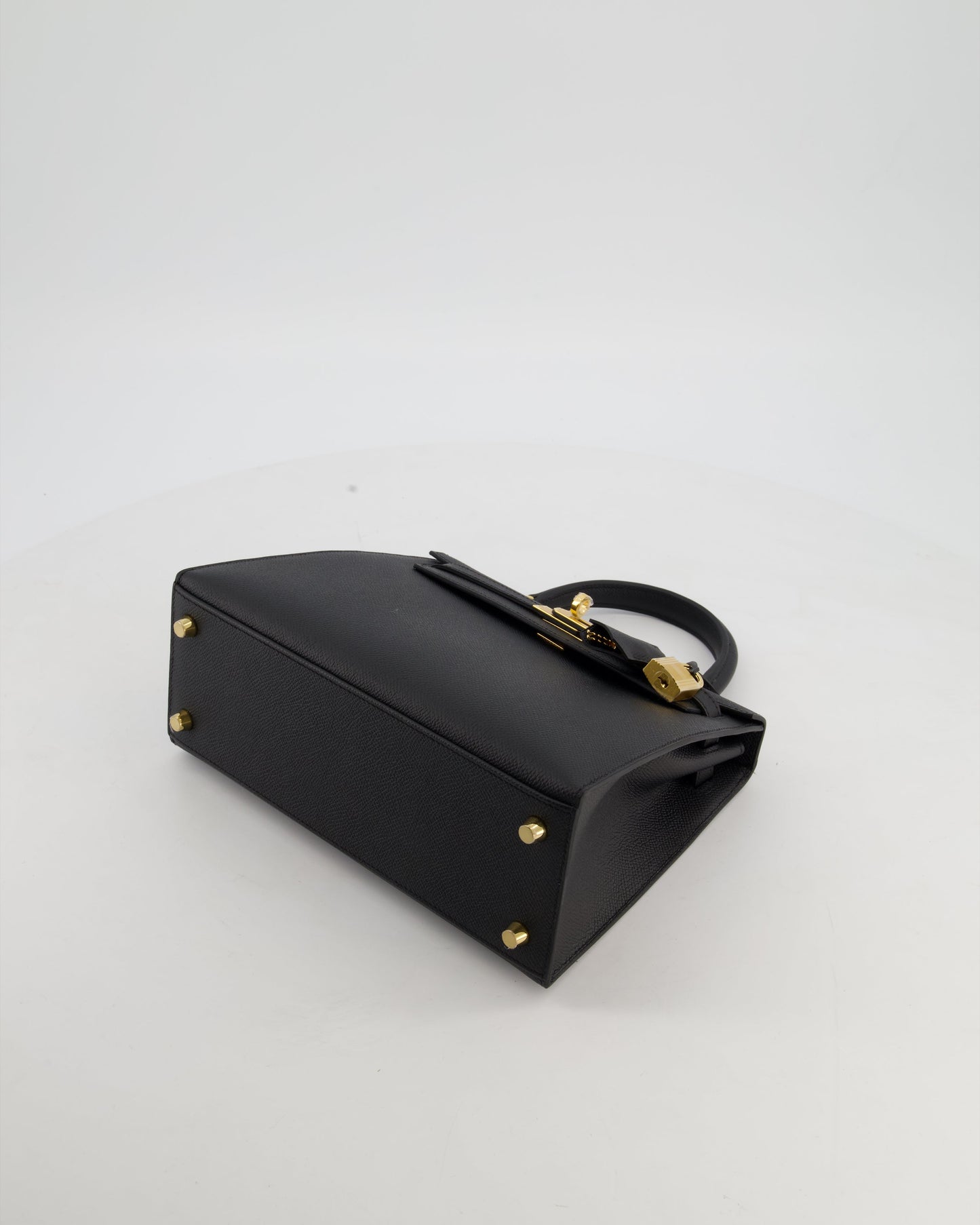*HOT* Hermes Kelly 25 Sellier Bag in Noir Epsom Leather with Gold Hardware