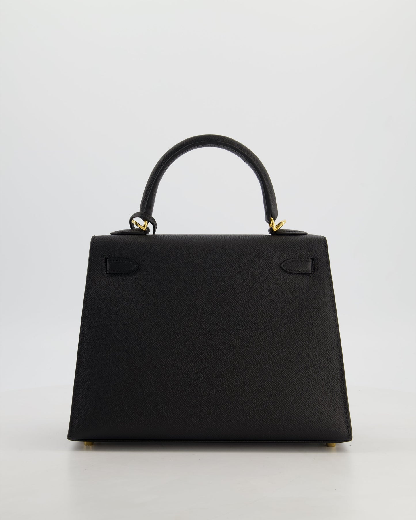 *HOT* Hermes Kelly 25 Sellier Bag in Noir Epsom Leather with Gold Hardware