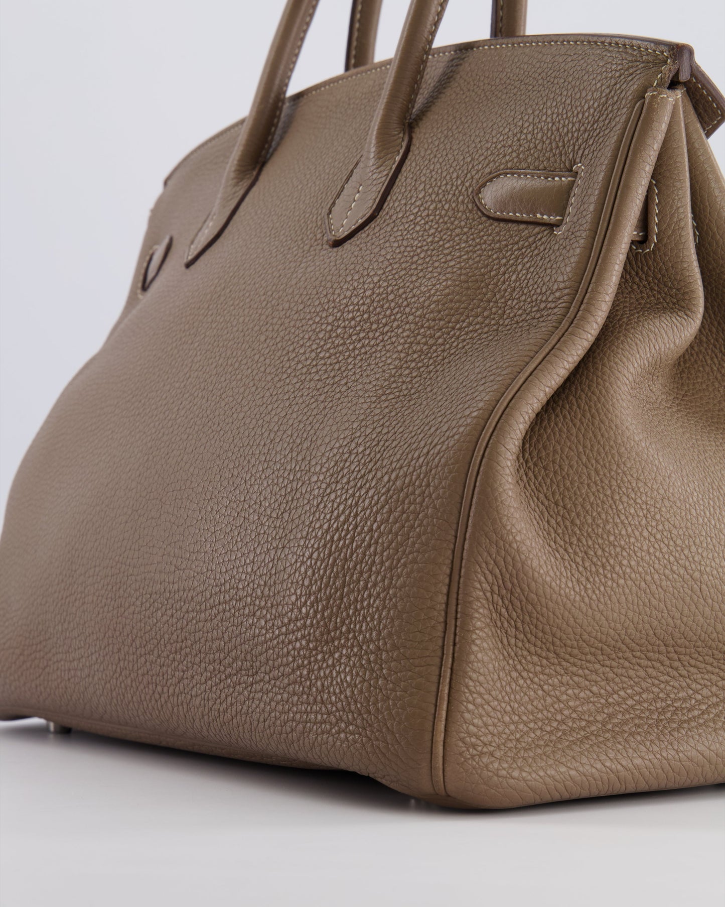 Hermes Birkin 35 Bag in Etoupe Togo Leather with Palladium Hardware