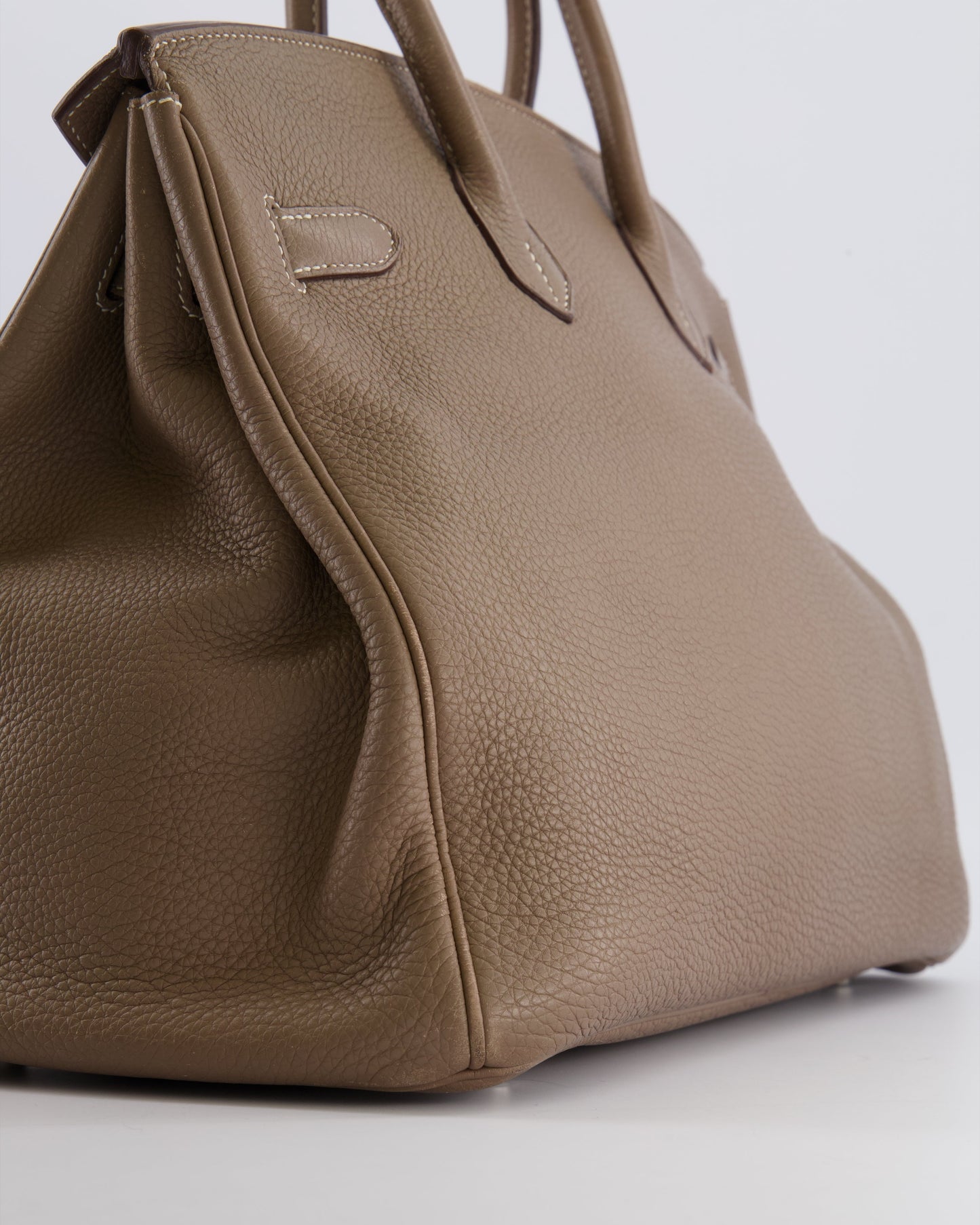 Hermes Birkin 35 Bag in Etoupe Togo Leather with Palladium Hardware