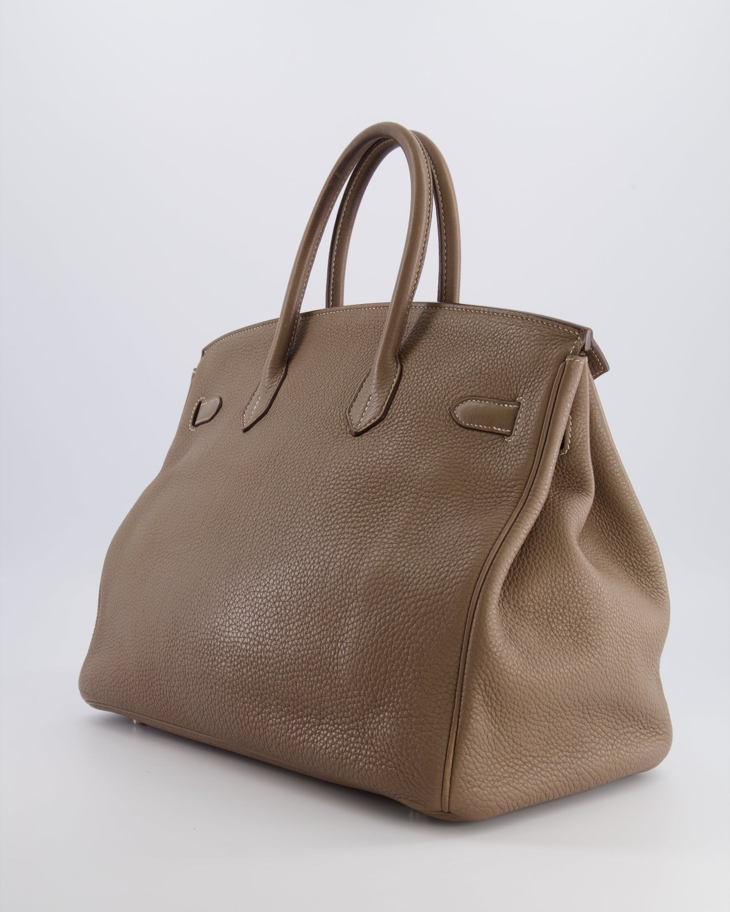 Hermes Birkin 35 Bag in Etoupe Togo Leather with Palladium Hardware