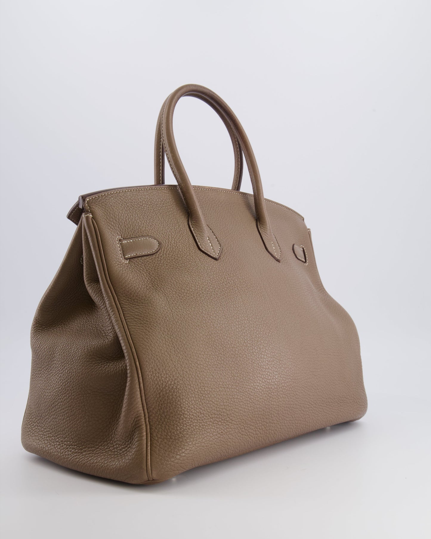 Hermes Birkin 35 Bag in Etoupe Togo Leather with Palladium Hardware