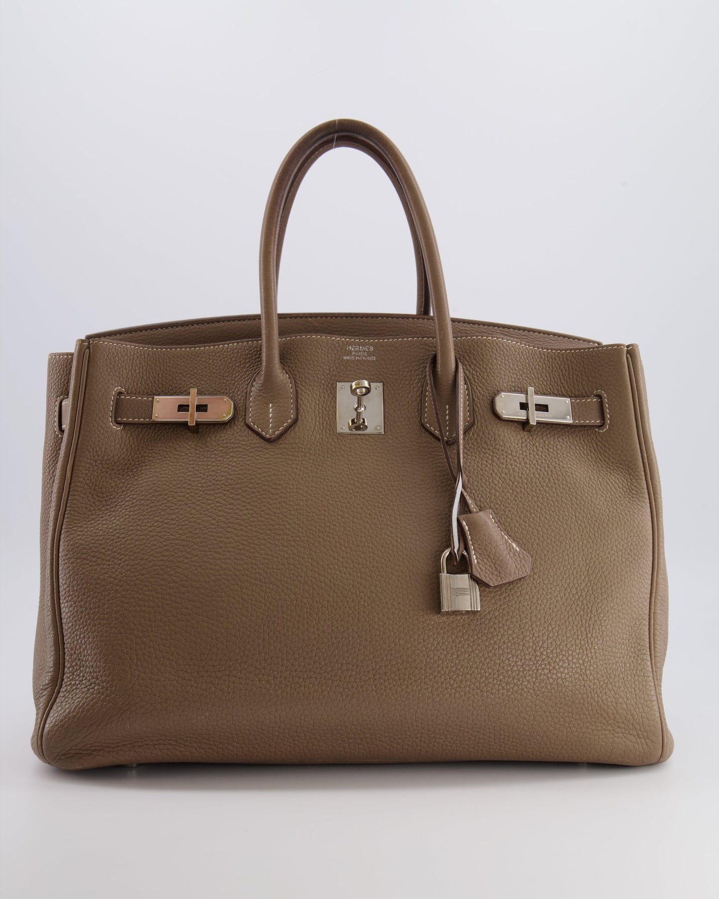 Hermes Birkin 35 Bag in Etoupe Togo Leather with Palladium Hardware