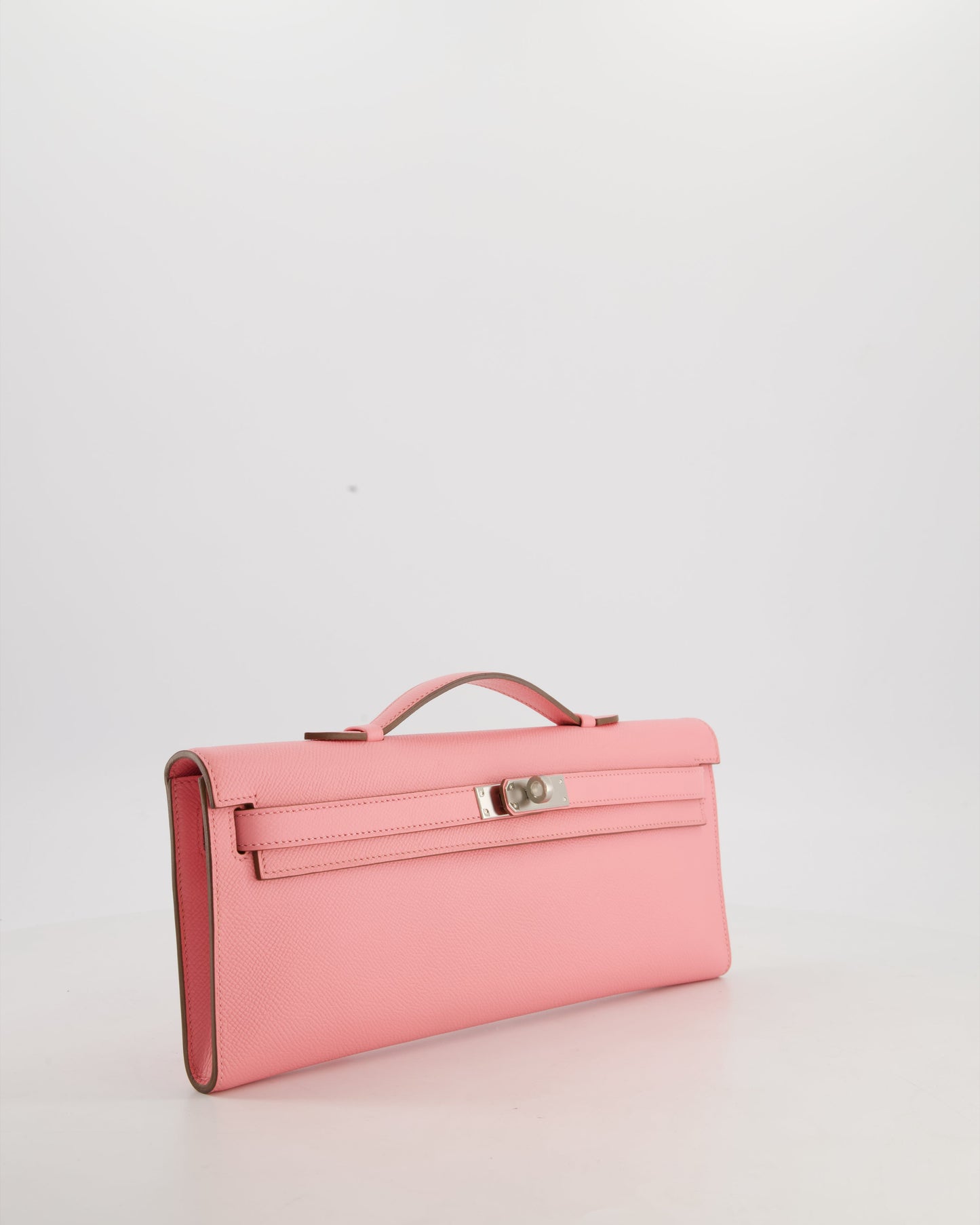 *RARE* Hermes Kelly Cut Bag in Rose Confetti Epsom Leather with Palladium Hardware