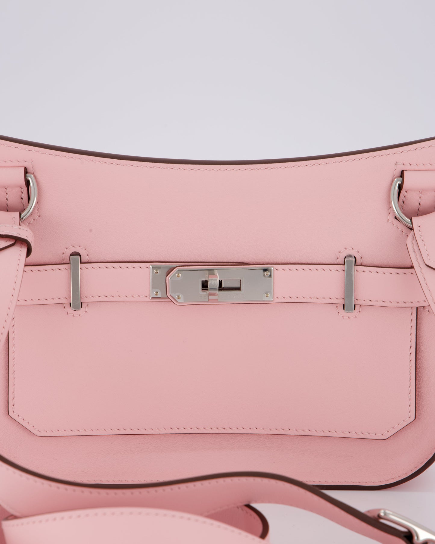*RARE & HOT* Hermes Mini Jypsiere Bag in Rose Sakura Swift Leather with Palladium Hardware