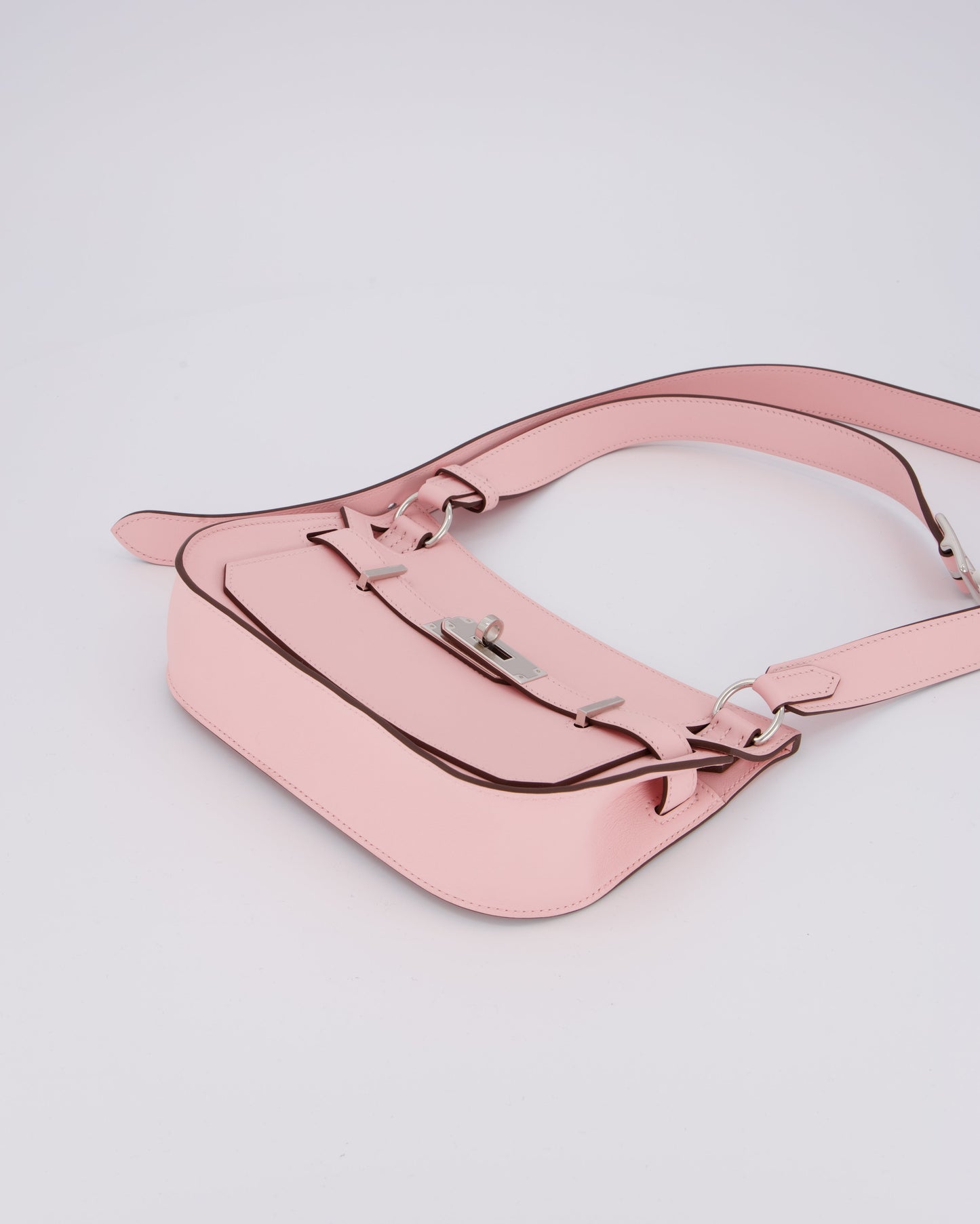 *RARE & HOT* Hermes Mini Jypsiere Bag in Rose Sakura Swift Leather with Palladium Hardware