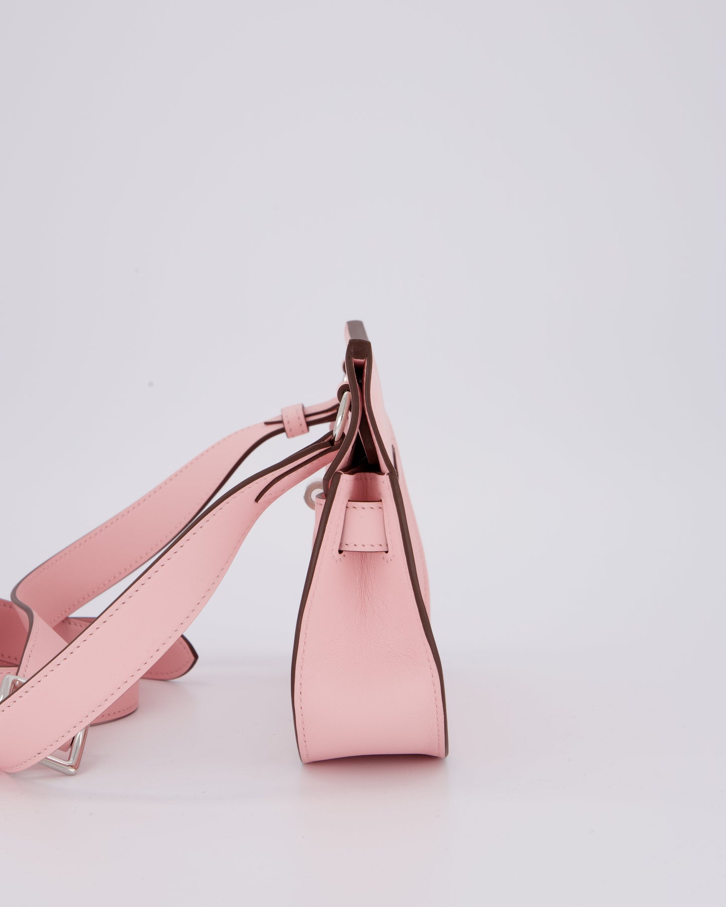 *RARE & HOT* Hermes Mini Jypsiere Bag in Rose Sakura Swift Leather with Palladium Hardware