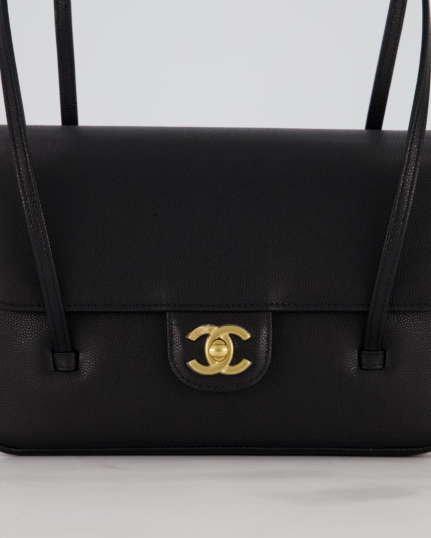 *RARE* Chanel 26P Preppy Coco Small Flap Bag in Shiny Caviar Leather with Gold Hardware