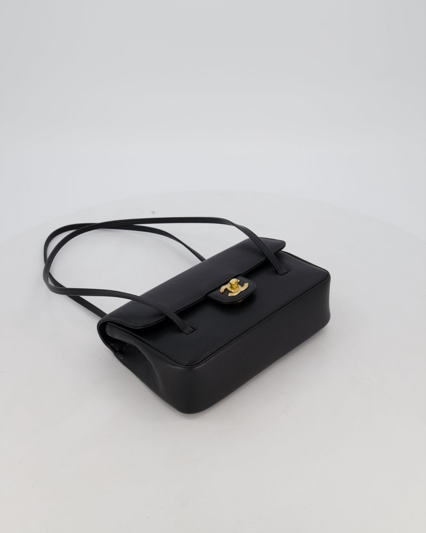 *RARE* Chanel 26P Preppy Coco Small Flap Bag in Shiny Caviar Leather with Gold Hardware