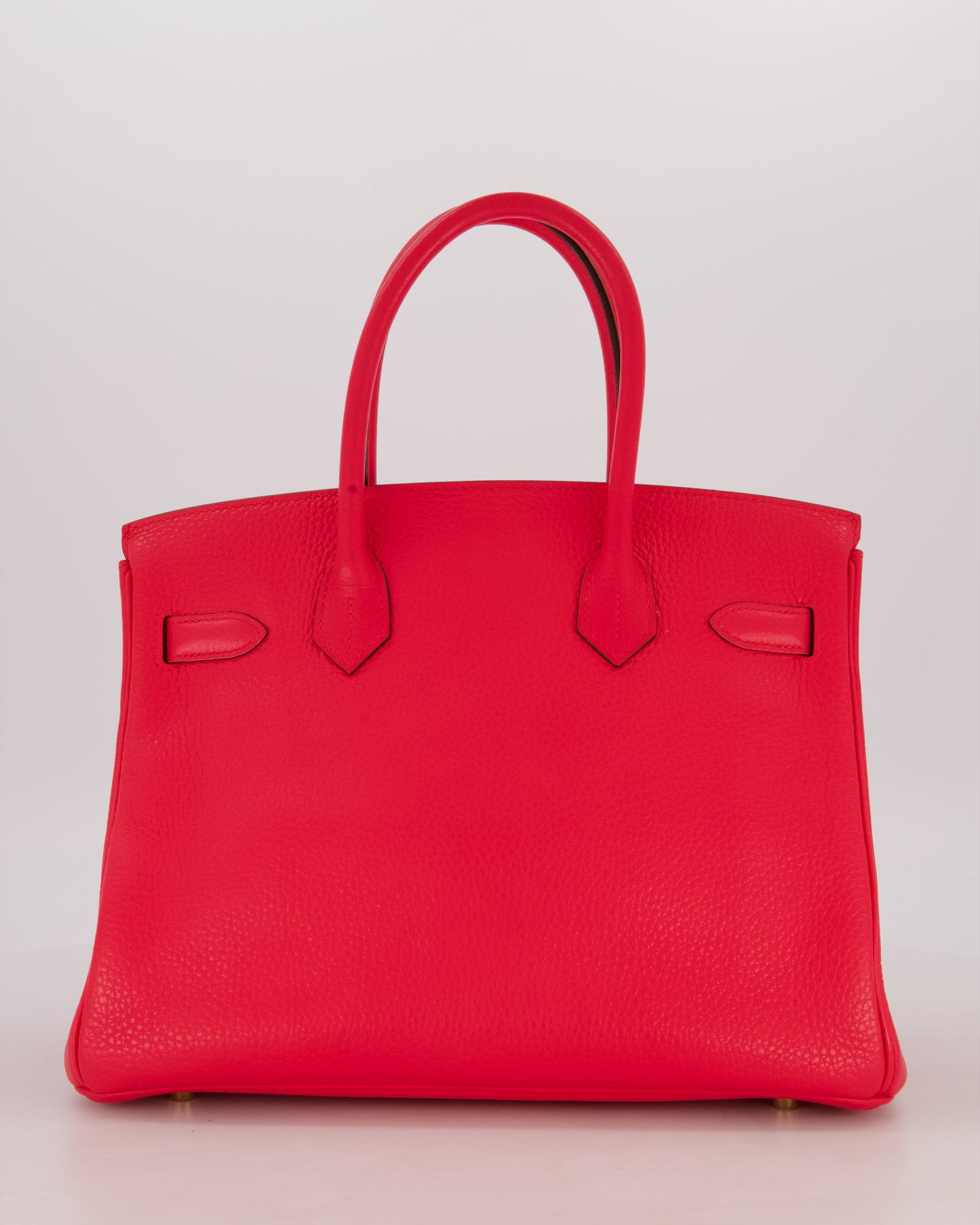 *RARE* Hermes Birkin 30 Retourne Bag in Rose Extreme Clemence Leather with Gold Hardware