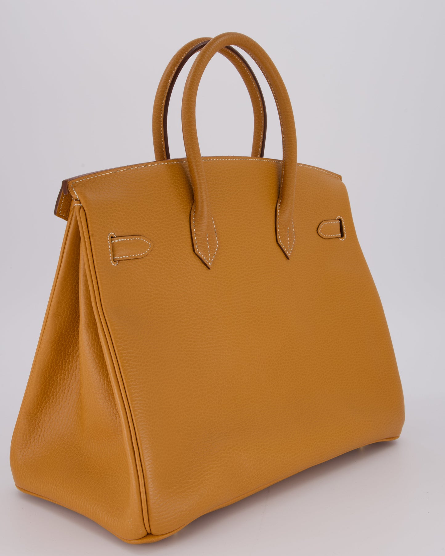 *VERY RARE* Hermes Vintage Birkin 35 Retourne Bag in Naturel Ardennes Leather With Gold Hardware