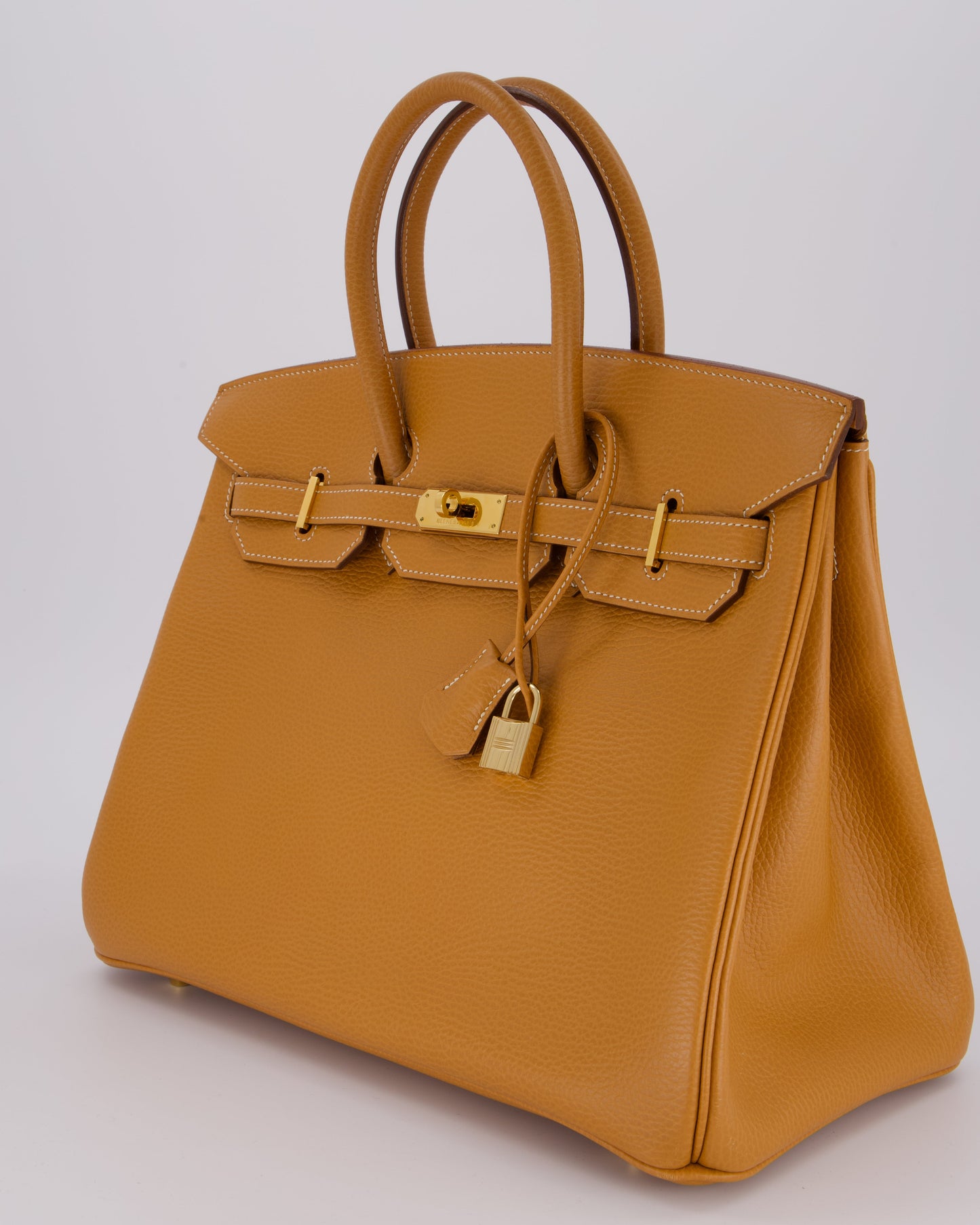 *VERY RARE* Hermes Vintage Birkin 35 Retourne Bag in Naturel Ardennes Leather With Gold Hardware