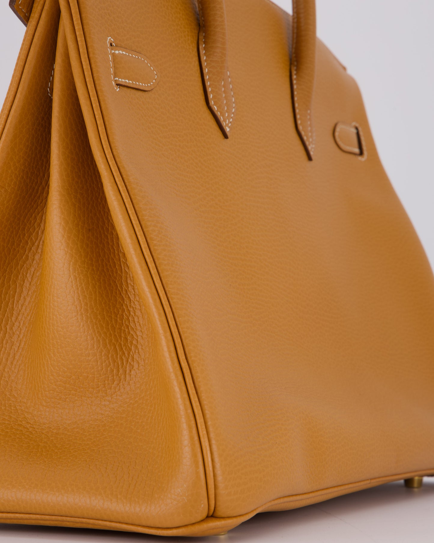 *VERY RARE* Hermes Vintage Birkin 35 Retourne Bag in Naturel Ardennes Leather With Gold Hardware