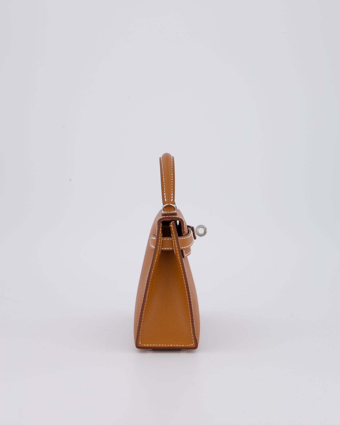 *NEW STAMP* Hermes Mini Kelly II 20 Bag in Gold Epsom Leather with Palladium Hardware