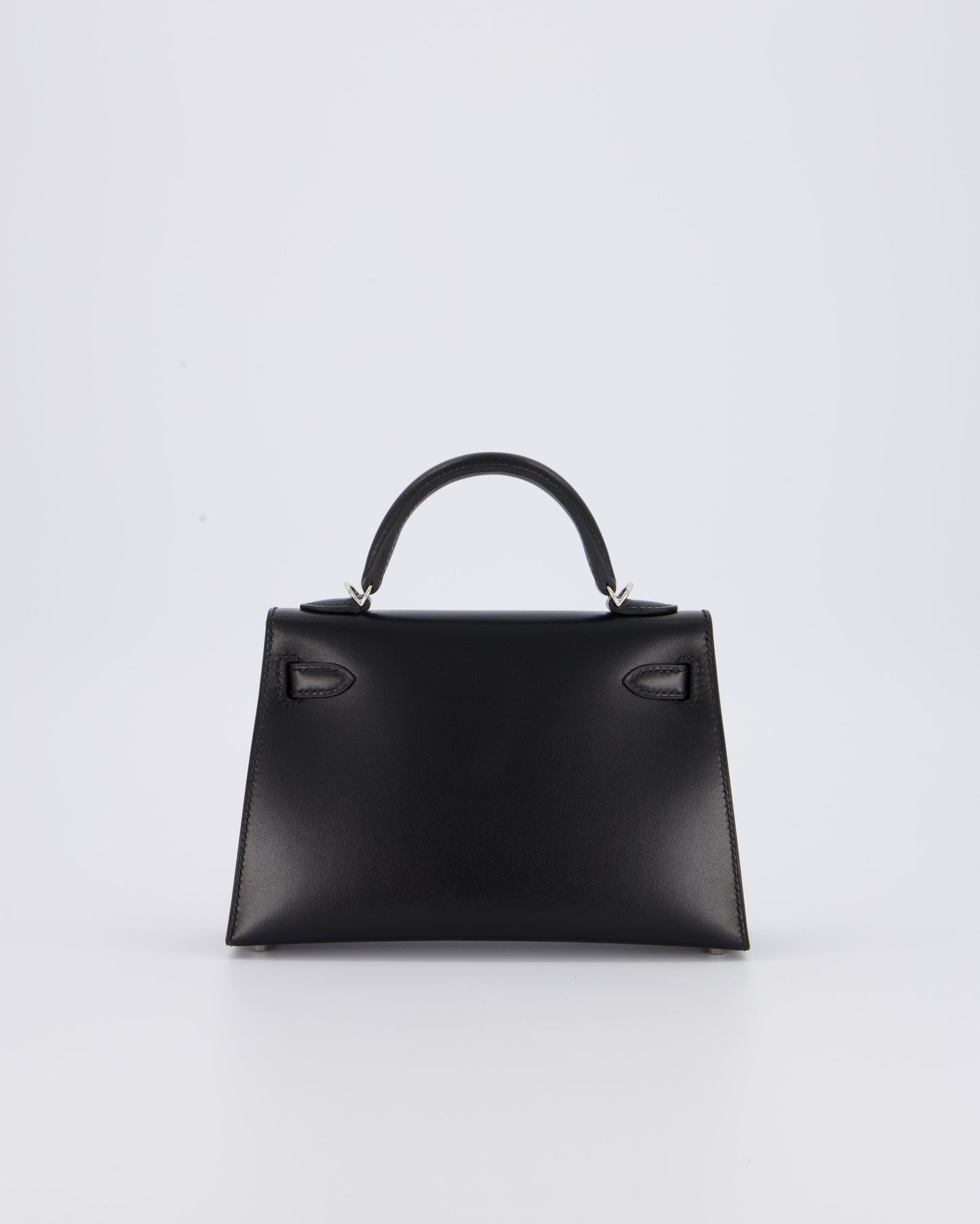 *SUPER RARE & HOT* Hermes Mini Kelly II 20 Clouté Bag in Noir Box Calf Leather with Palladium Hardware & Studs