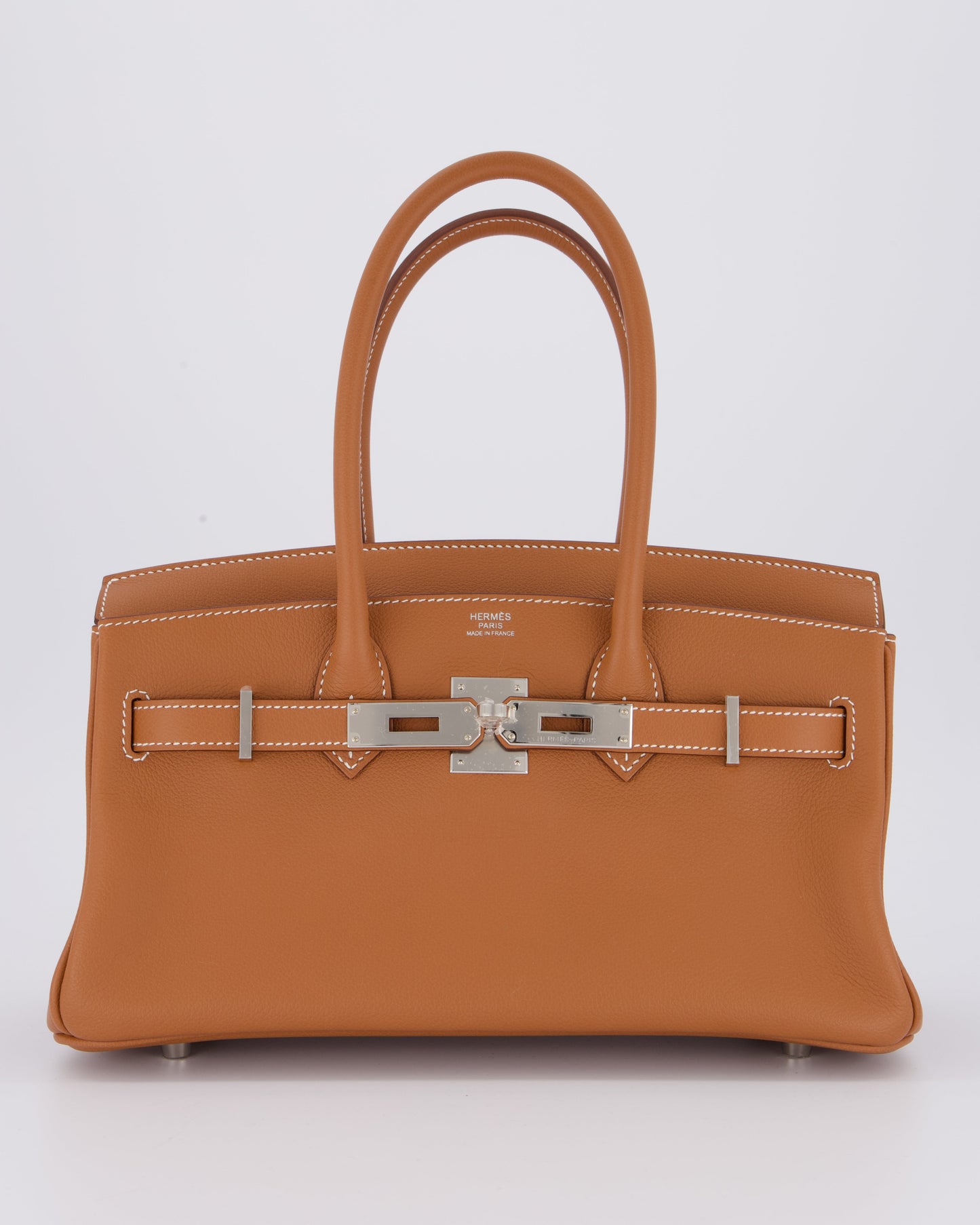 *RARE* Hermes Shoulder Birkin Light 29 Bag in Gold Evercolour Leather with Palladium Hardware