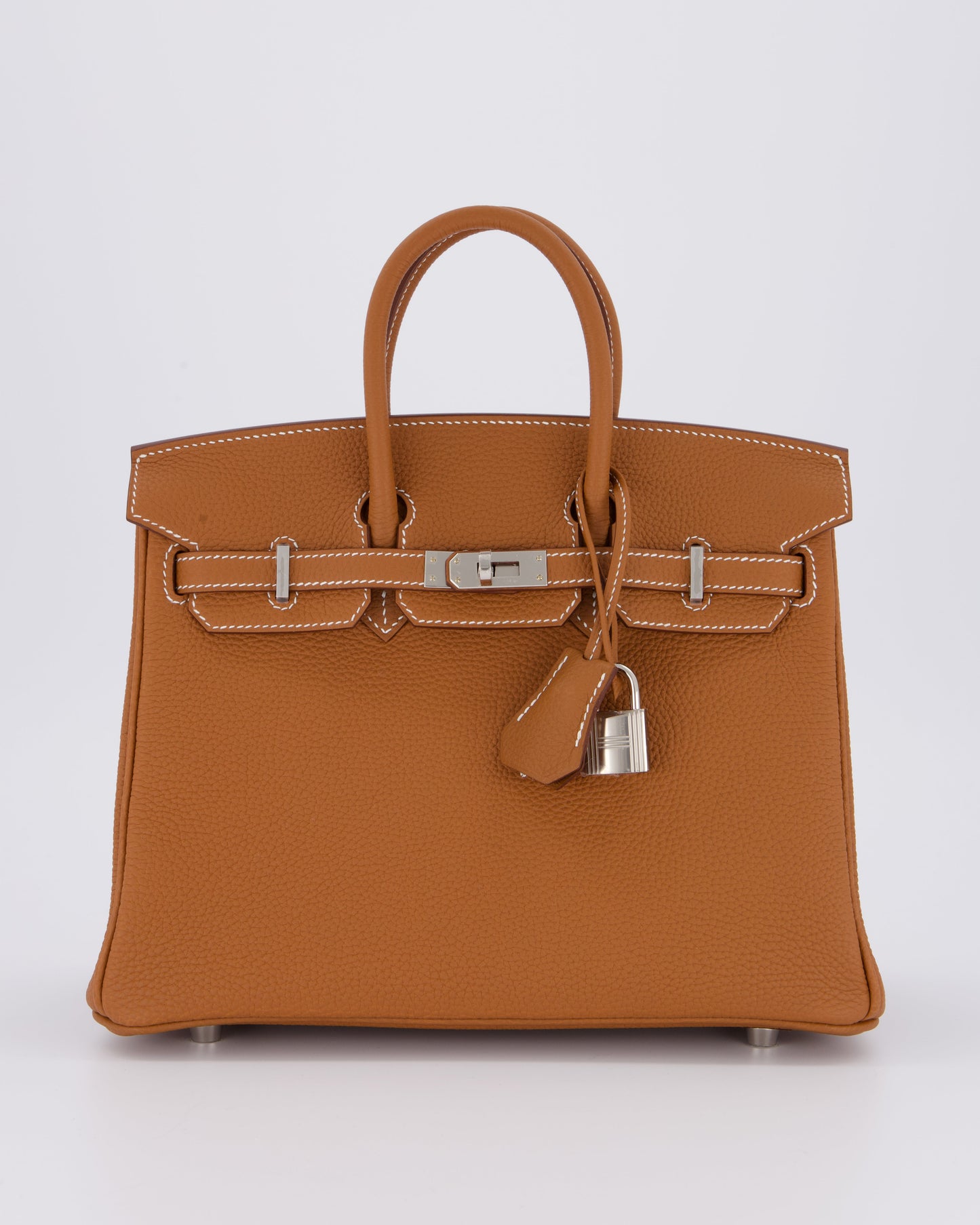 Hermes Birkin 25 Retourne Gold Togo Leather with Palladium Hardware