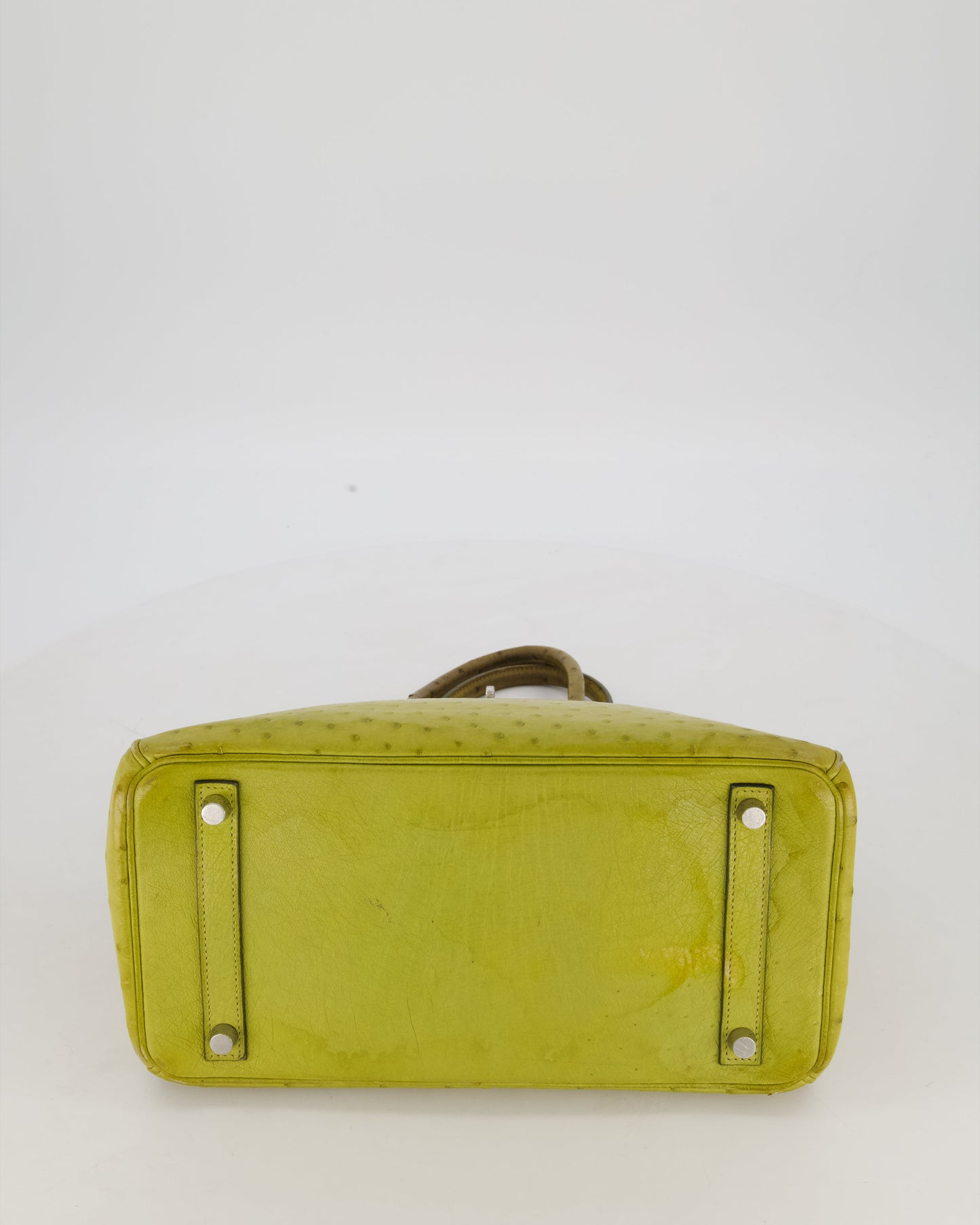 Hermes Birkin 30 Retourne Bag in Vert Anis Ostrich Leather with Palladium Hardware