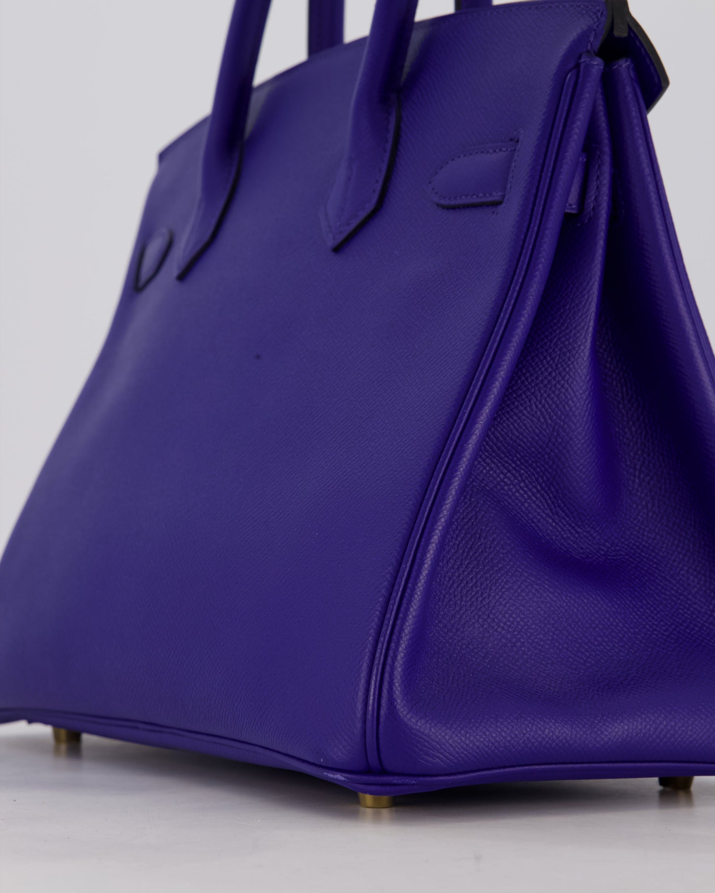 Hermes Birkin 30 Retourne Bag in Bleu Electrique Epsom Leather with Gold Hardware