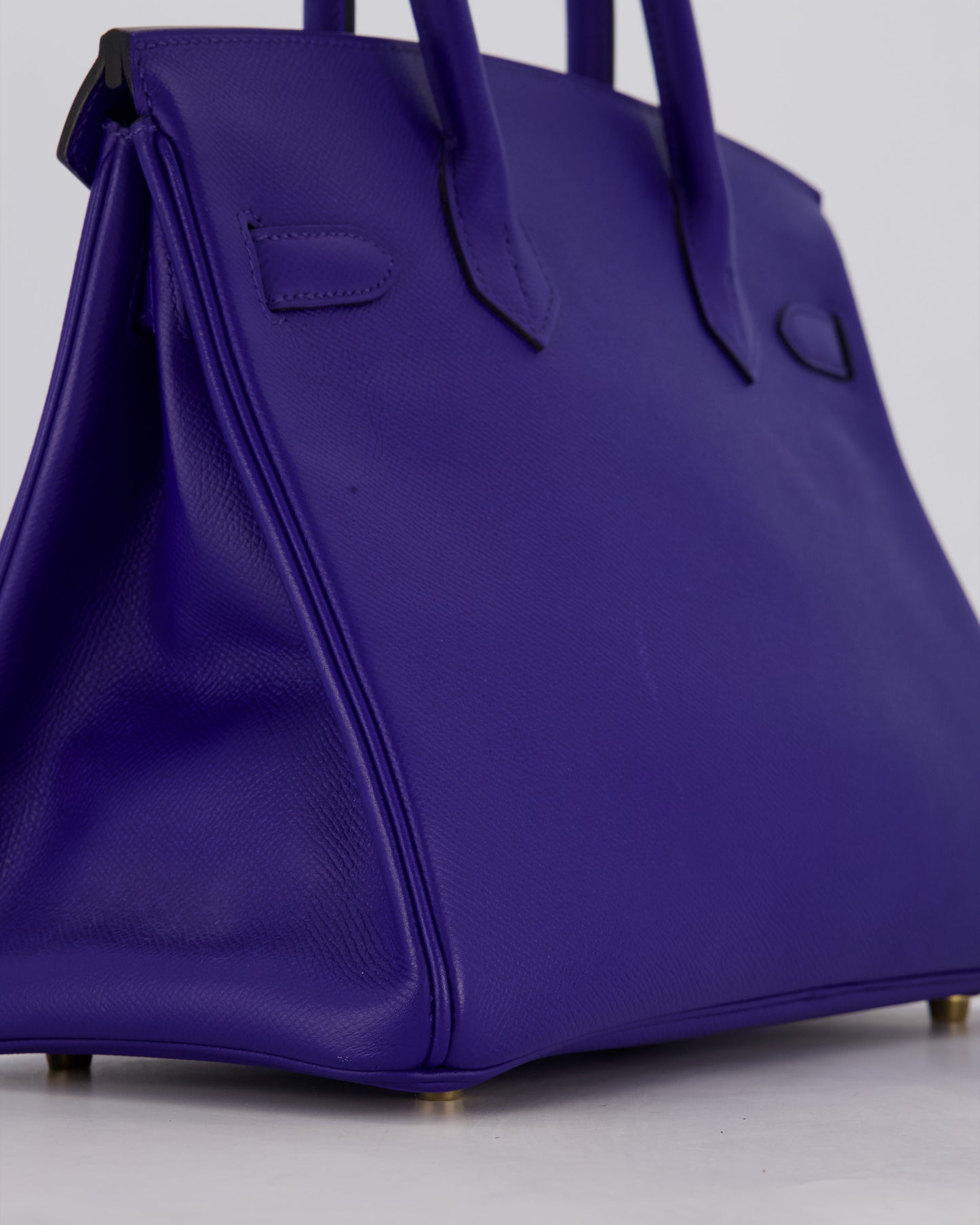 Hermes Birkin 30 Retourne Bag in Bleu Electrique Epsom Leather with Gold Hardware