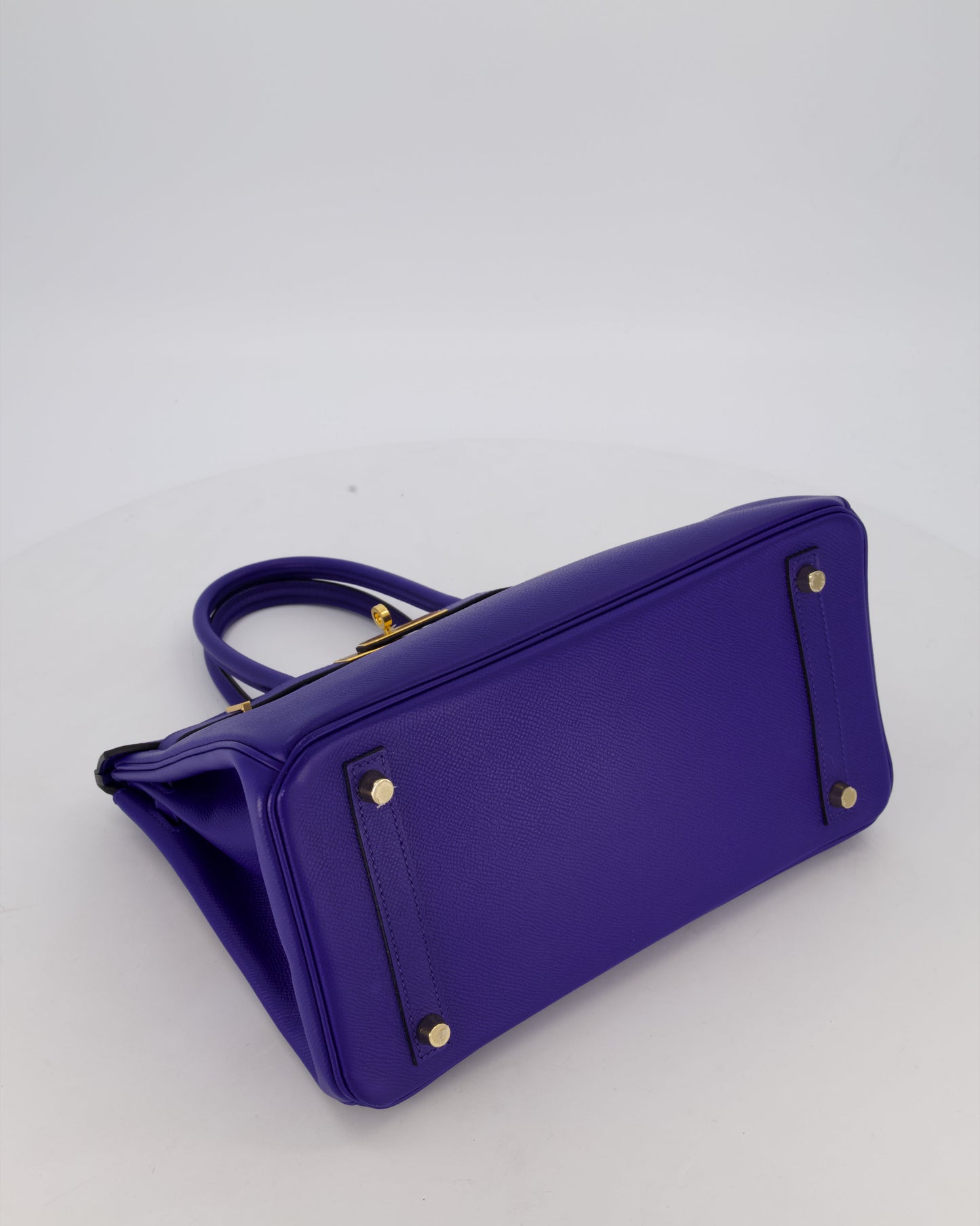 Hermes Birkin 30 Retourne Bag in Bleu Electrique Epsom Leather with Gold Hardware