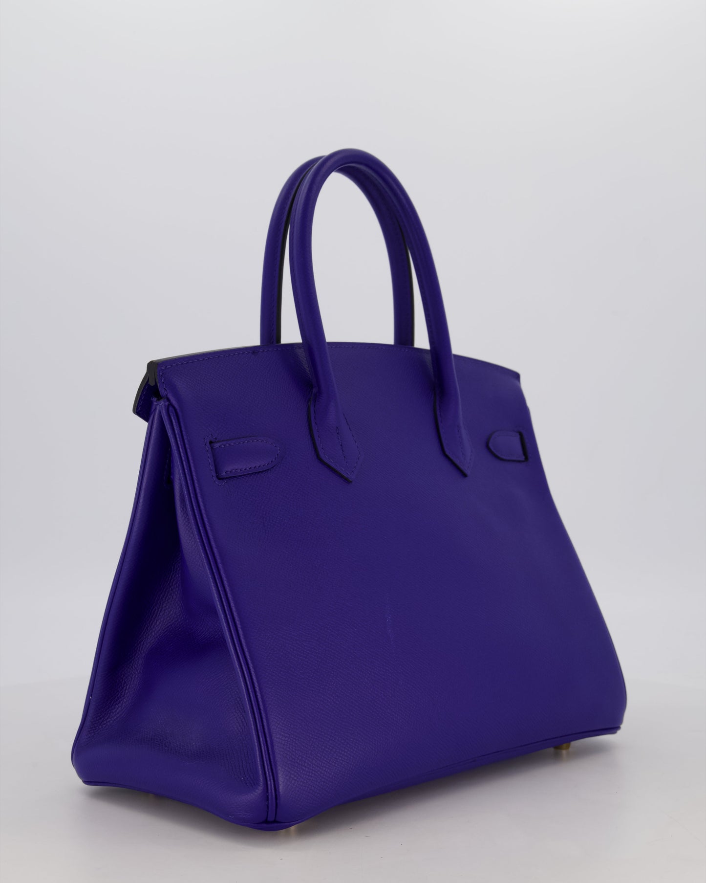 Hermes Birkin 30 Retourne Bag in Bleu Electrique Epsom Leather with Gold Hardware