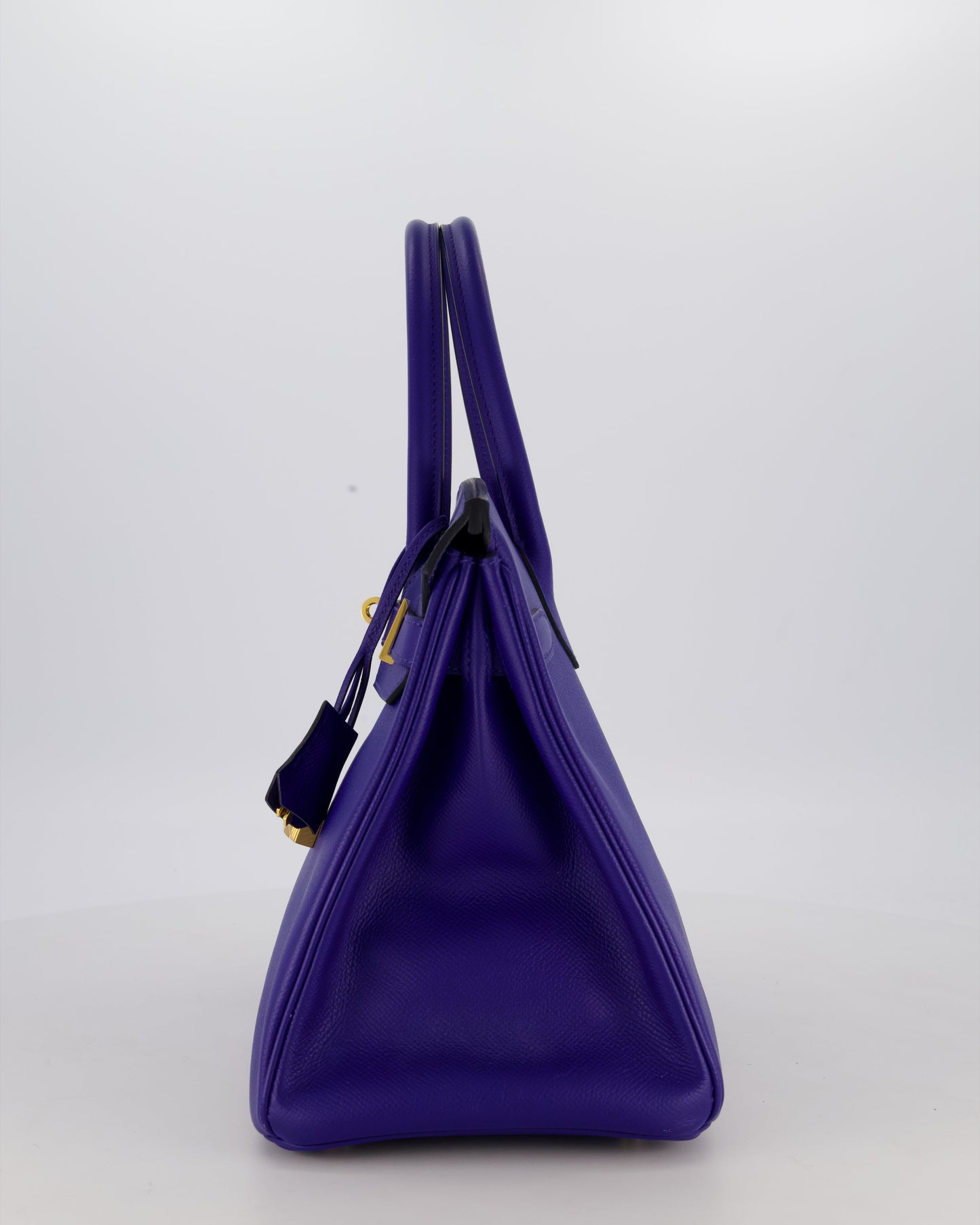 Hermes Birkin 30 Retourne Bag in Bleu Electrique Epsom Leather with Gold Hardware