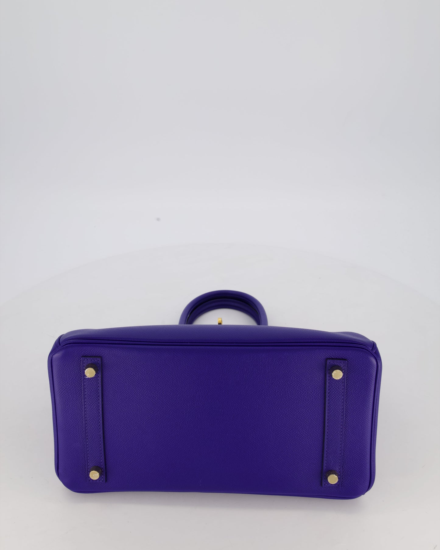 Hermes Birkin 30 Retourne Bag in Bleu Electrique Epsom Leather with Gold Hardware
