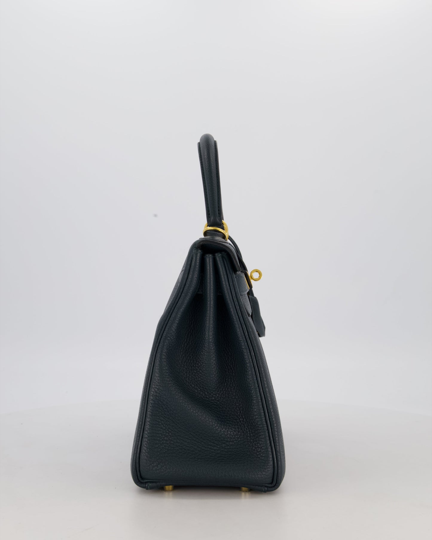 Hermes Kelly 28 Retourne Bag in Vert Cypress Togo Leather with Gold Hardware