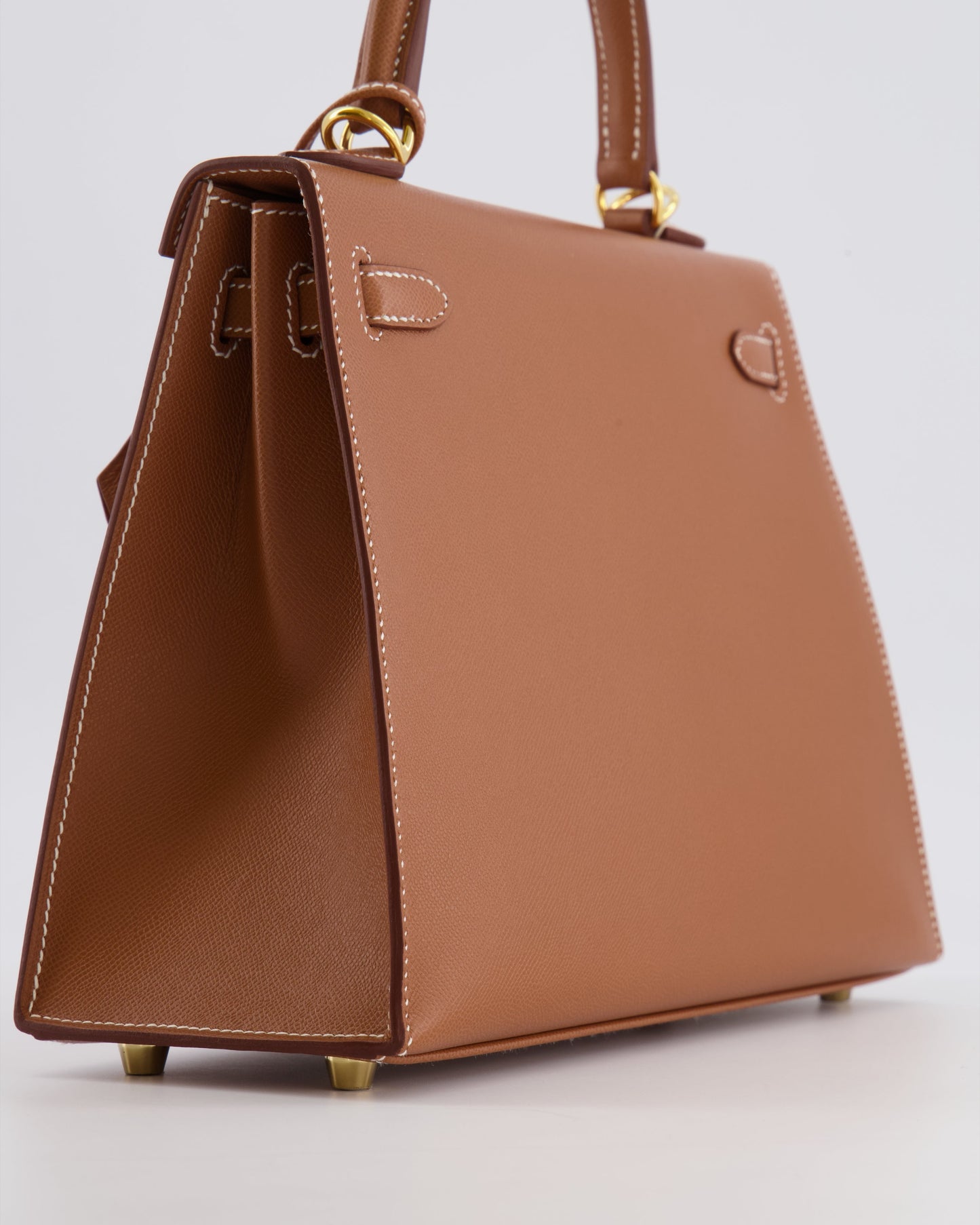 Hermes Kelly 25 II Sellier Bag in Gold Madame Leather with Gold Hardware