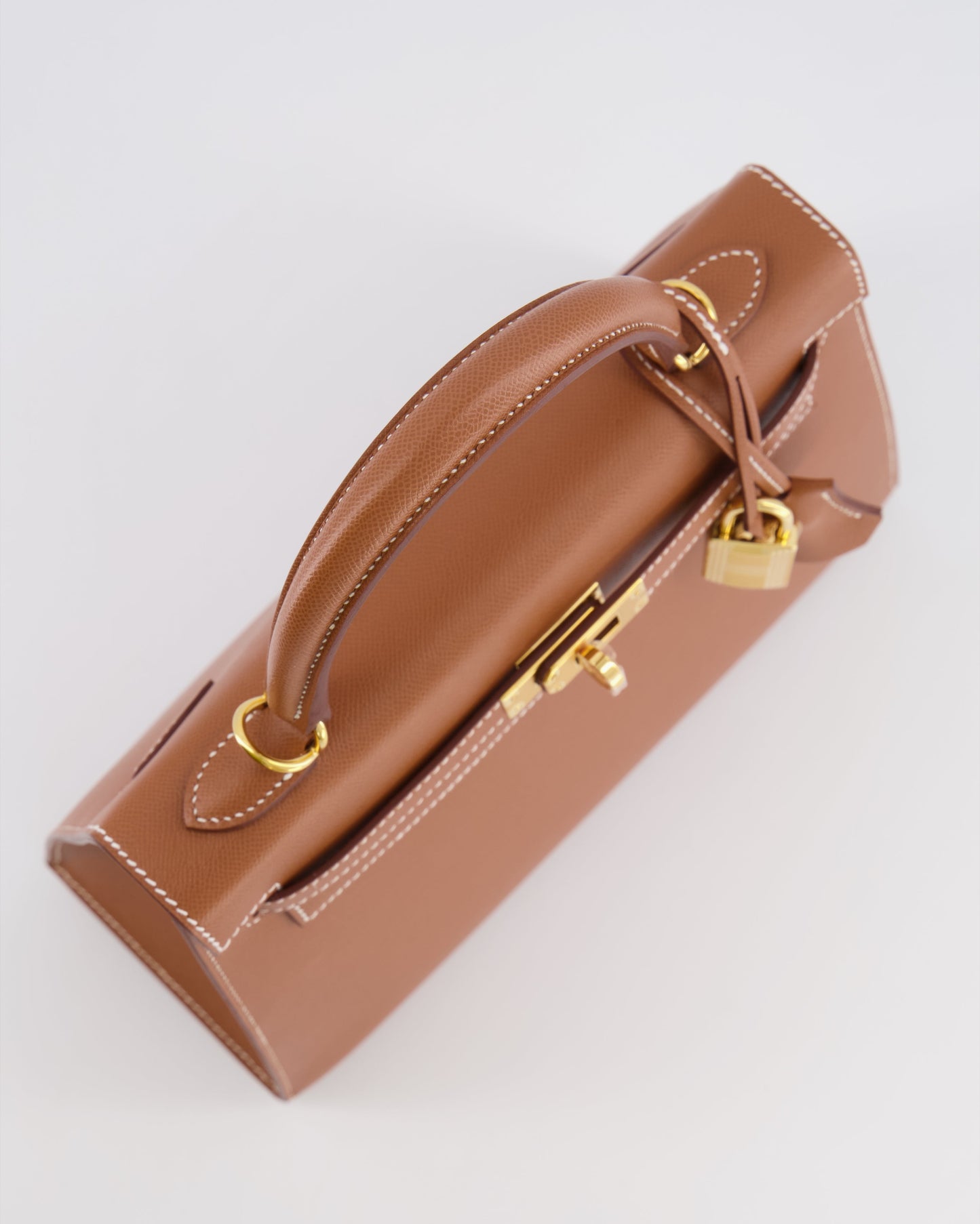 Hermes Kelly 25 II Sellier Bag in Gold Madame Leather with Gold Hardware