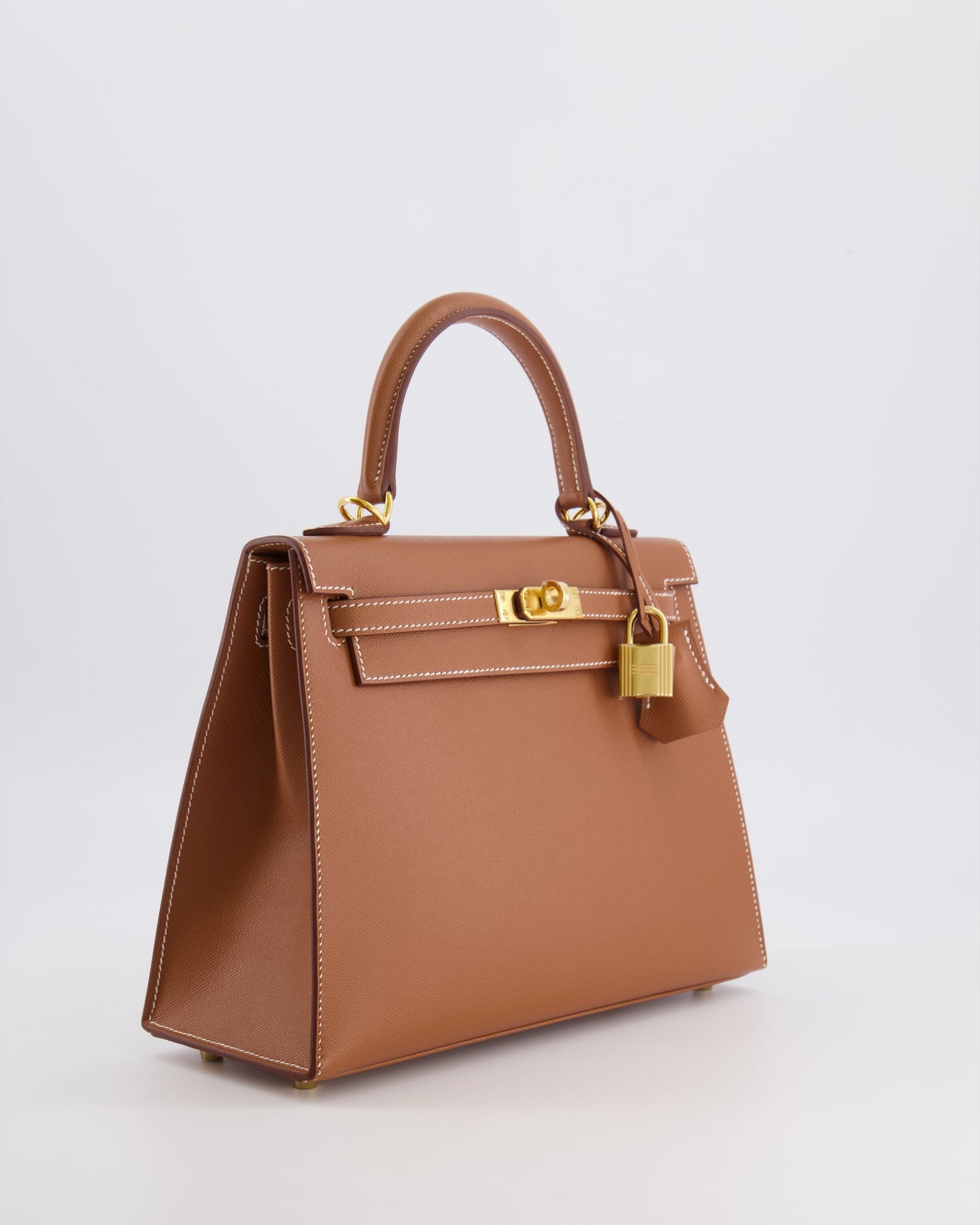 Hermes Kelly 25 II Sellier Bag in Gold Madame Leather with Gold Hardware
