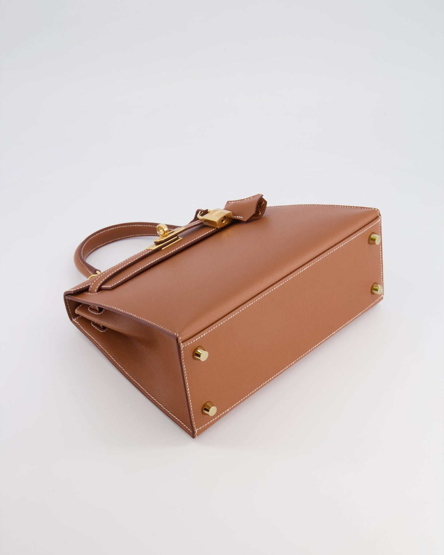 Hermes Kelly 25 II Sellier Bag in Gold Madame Leather with Gold Hardware