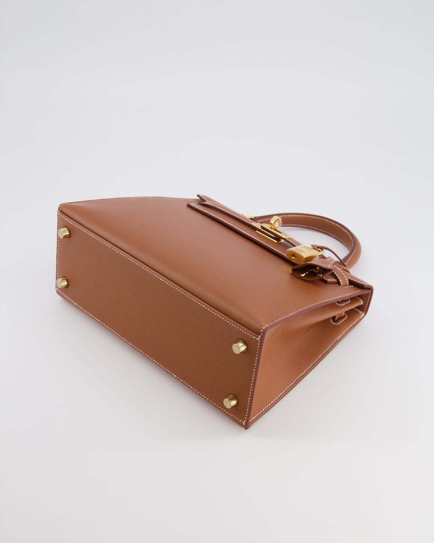 Hermes Kelly 25 II Sellier Bag in Gold Madame Leather with Gold Hardware