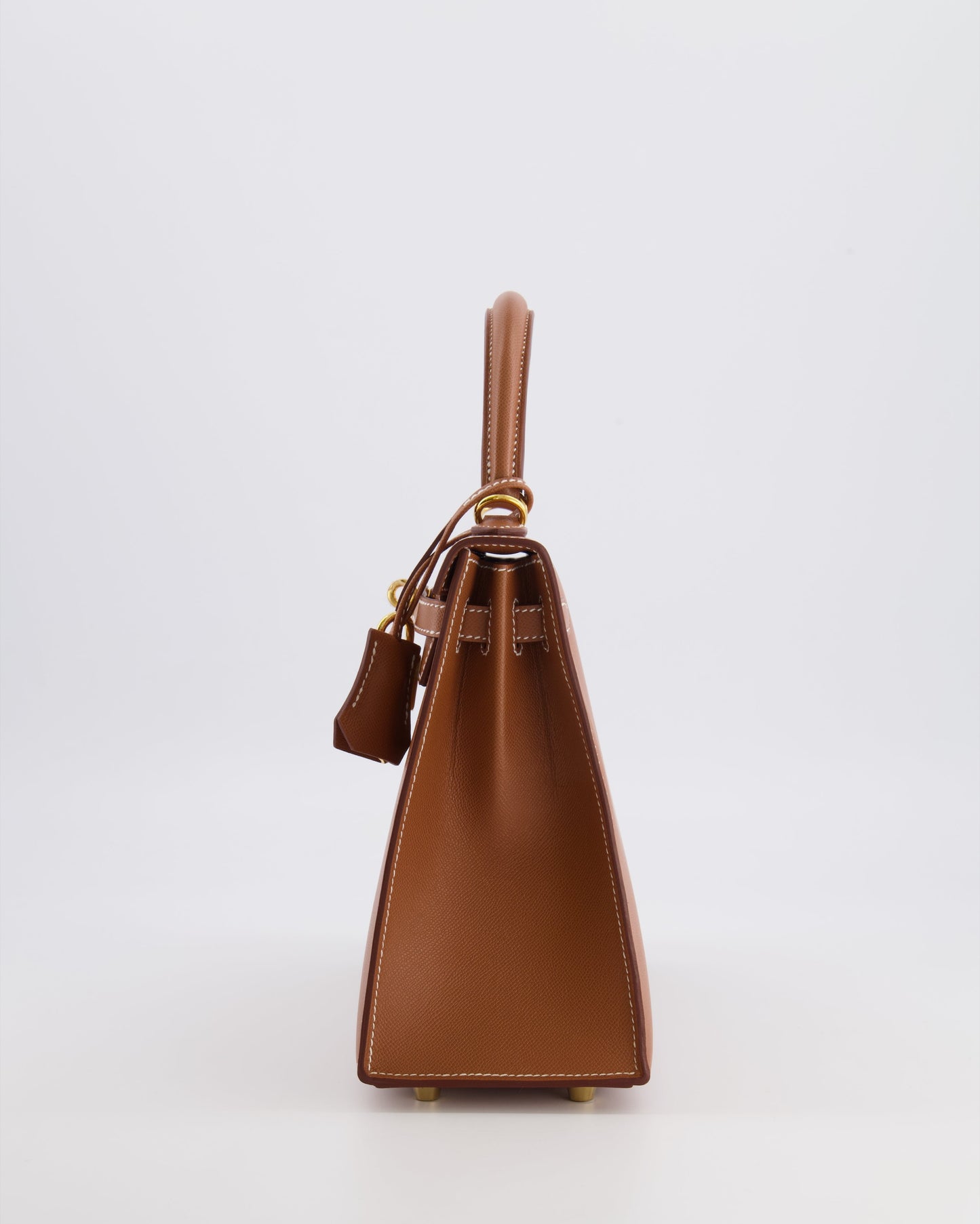 Hermes Kelly 25 II Sellier Bag in Gold Madame Leather with Gold Hardware