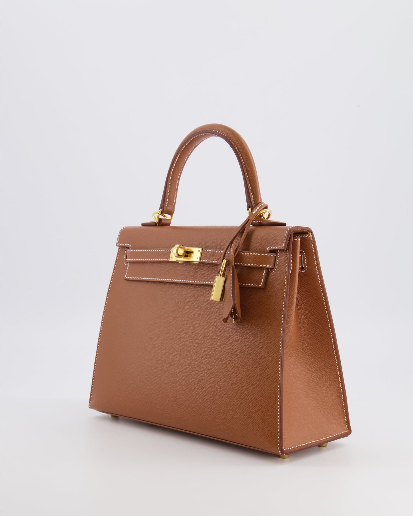 Hermes Kelly 25 II Sellier Bag in Gold Madame Leather with Gold Hardware