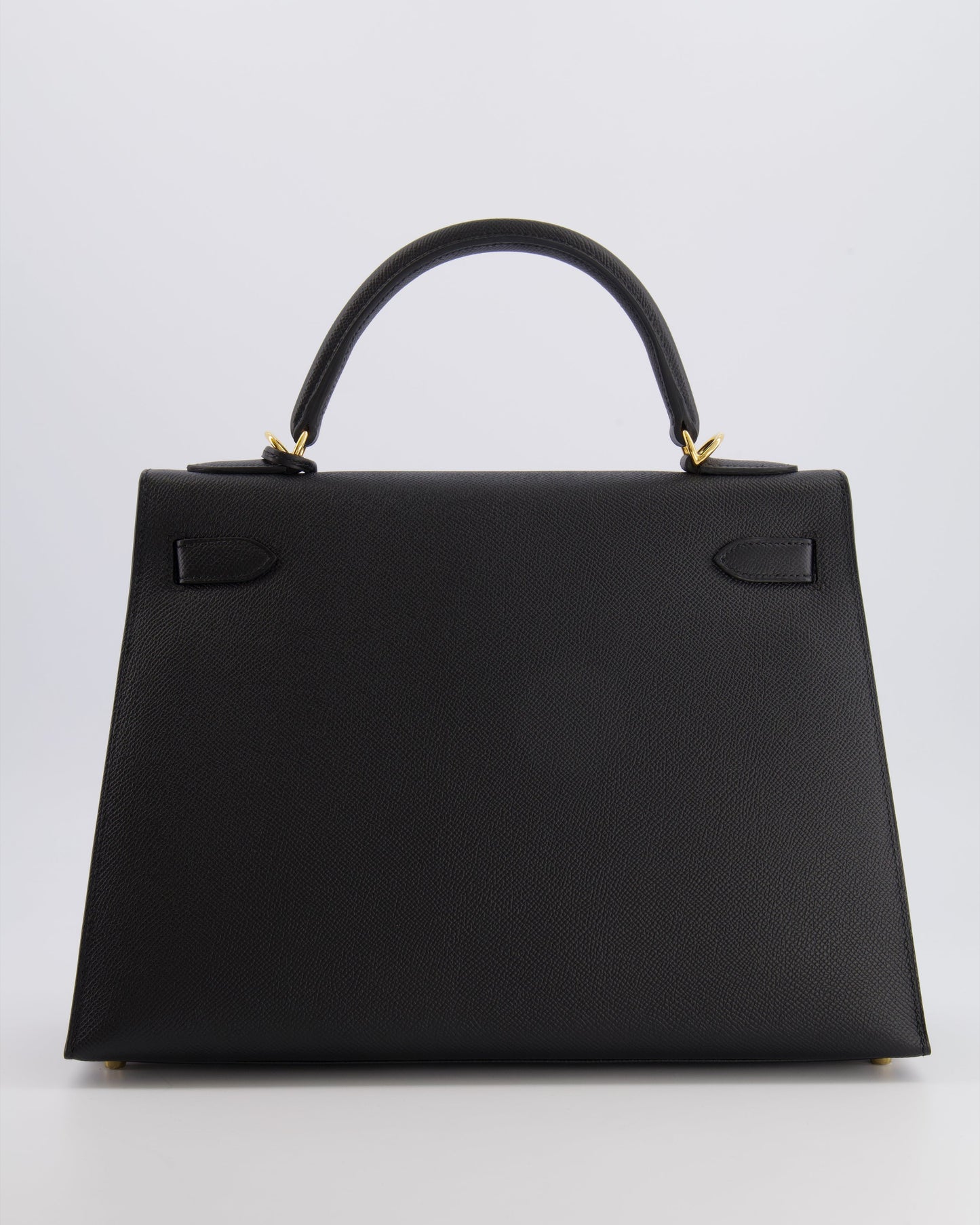 Hermes Kelly 32 Sellier Bag in Noir Epsom Leather with Gold Hardware