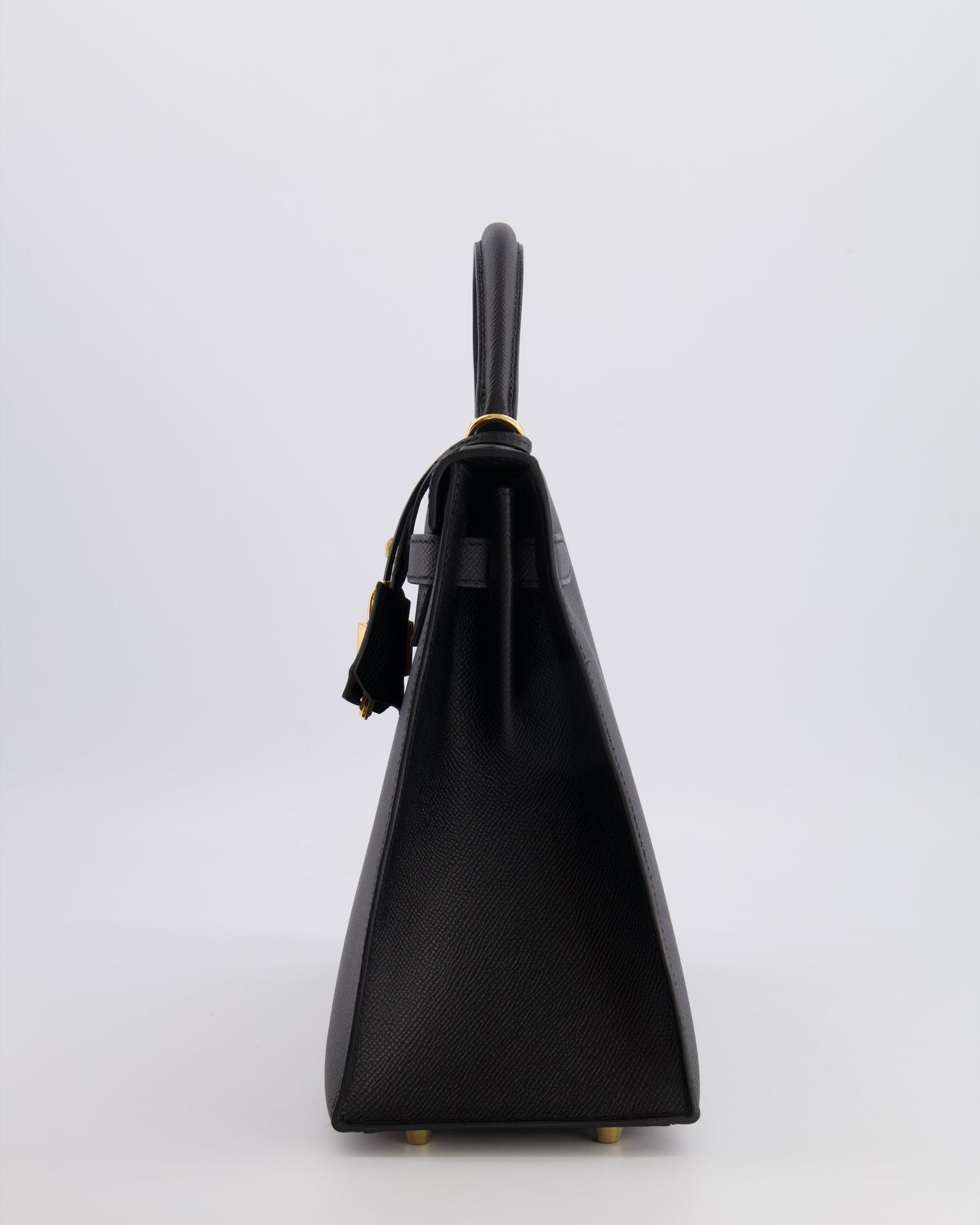 Hermes Kelly 32 Sellier Bag in Noir Epsom Leather with Gold Hardware