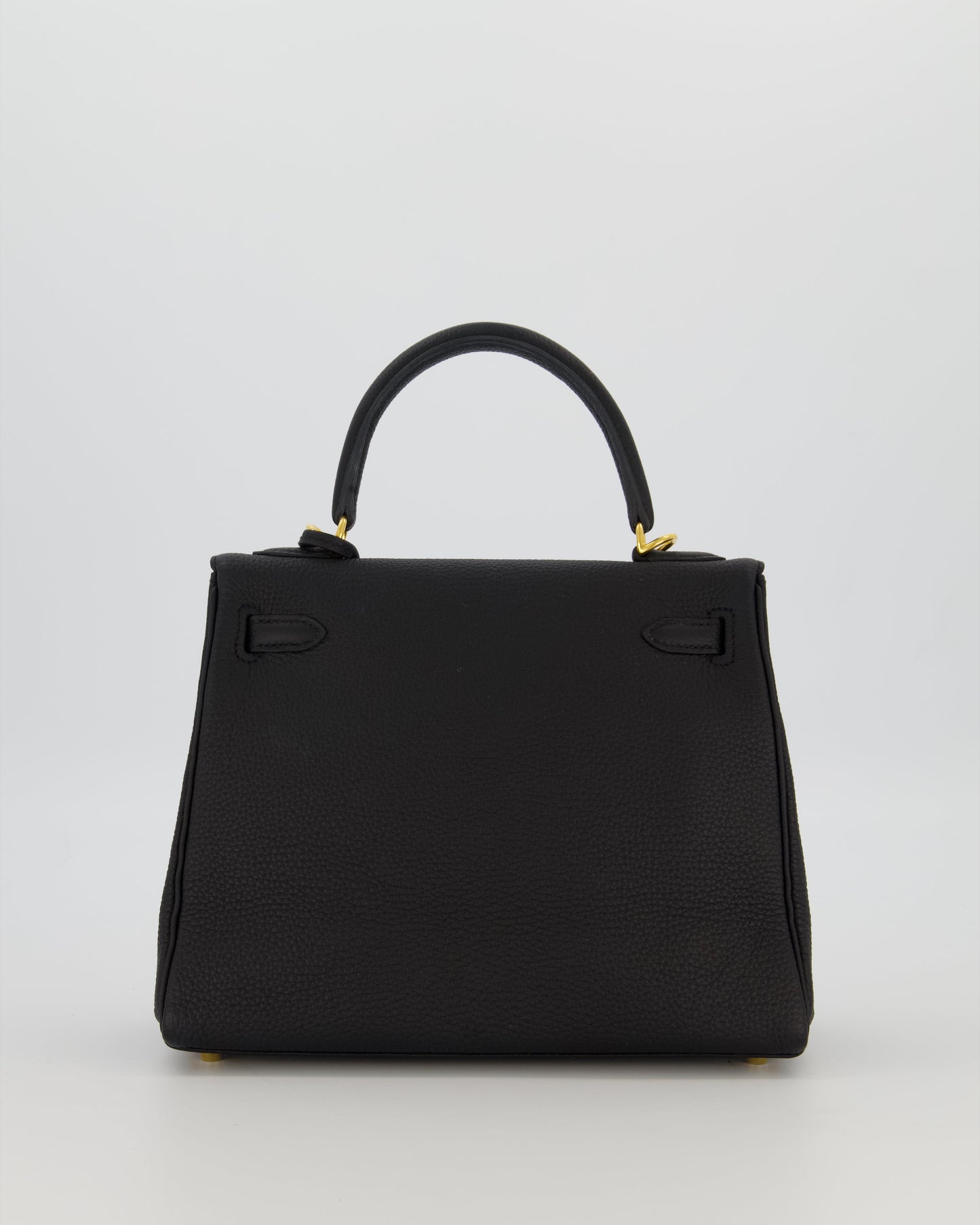 Hermes Kelly 25 Retourne Bag in Noir Togo Leather with Gold Hardware