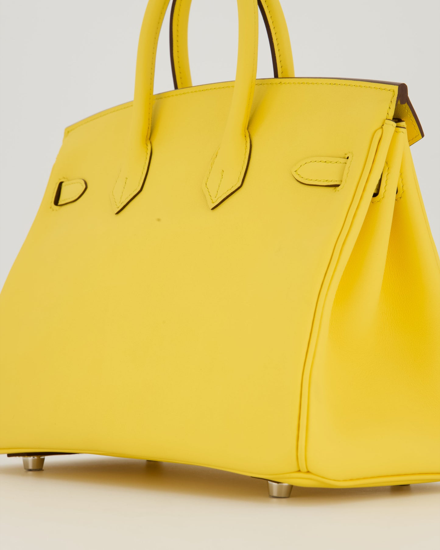 *RARE COLOUR* Hermes Birkin 25 Retourne Bag in Jaune Mango Swift Leather with Palladium Hardware