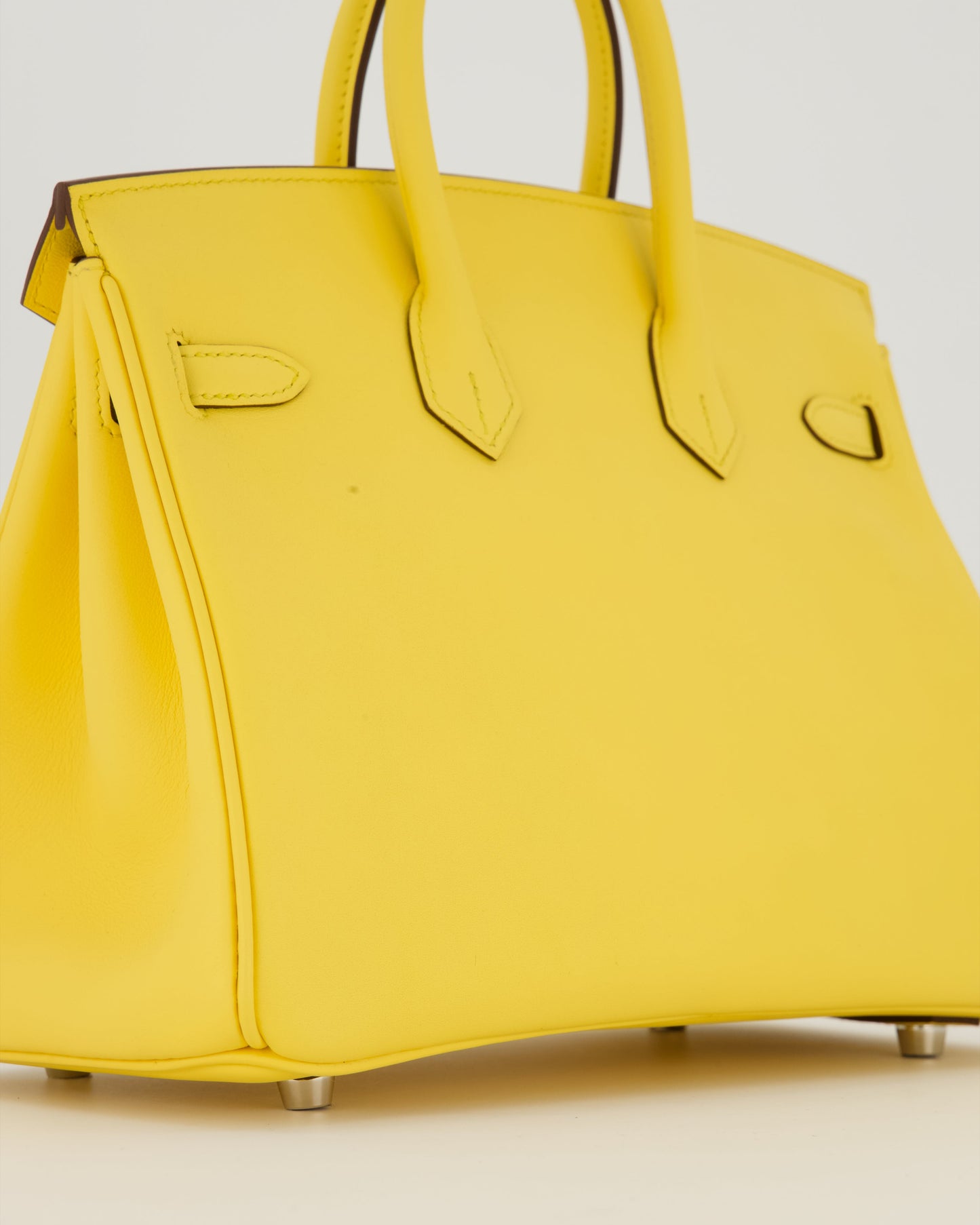 *RARE COLOUR* Hermes Birkin 25 Retourne Bag in Jaune Mango Swift Leather with Palladium Hardware