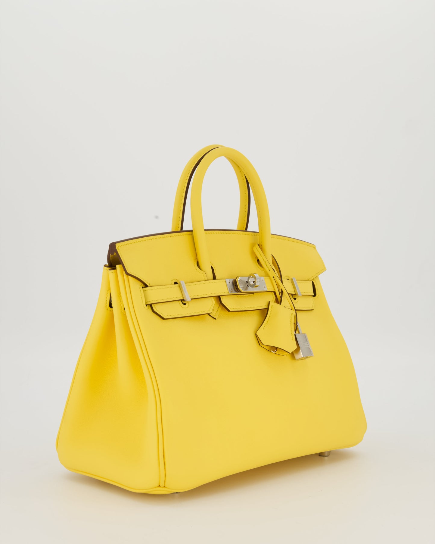 *RARE COLOUR* Hermes Birkin 25 Retourne Bag in Jaune Mango Swift Leather with Palladium Hardware