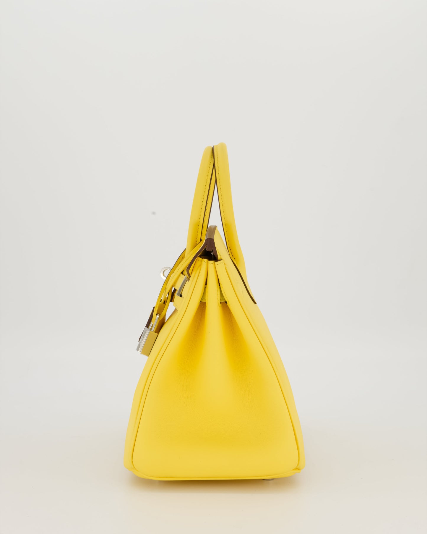 *RARE COLOUR* Hermes Birkin 25 Retourne Bag in Jaune Mango Swift Leather with Palladium Hardware