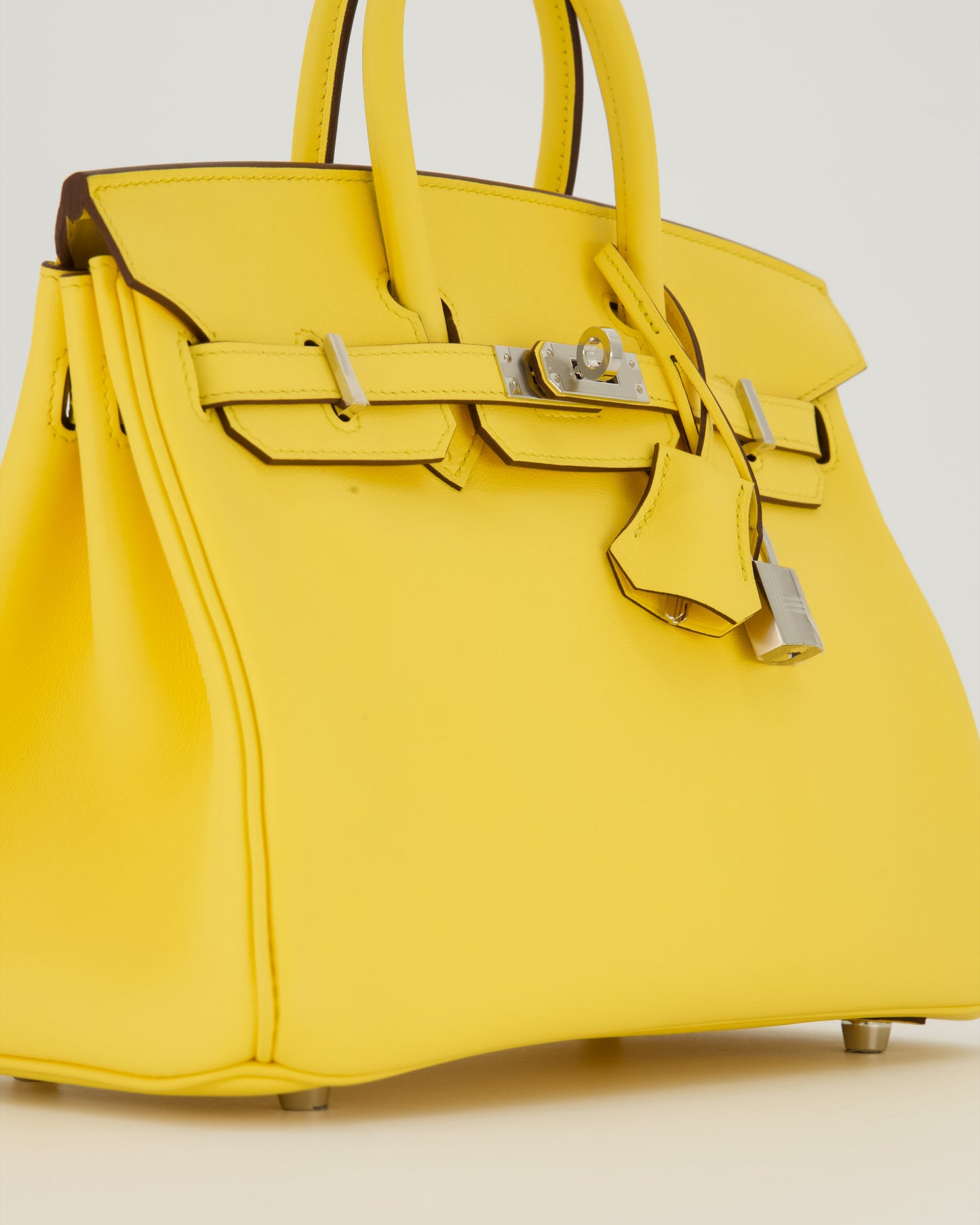 *RARE COLOUR* Hermes Birkin 25 Retourne Bag in Jaune Mango Swift Leather with Palladium Hardware