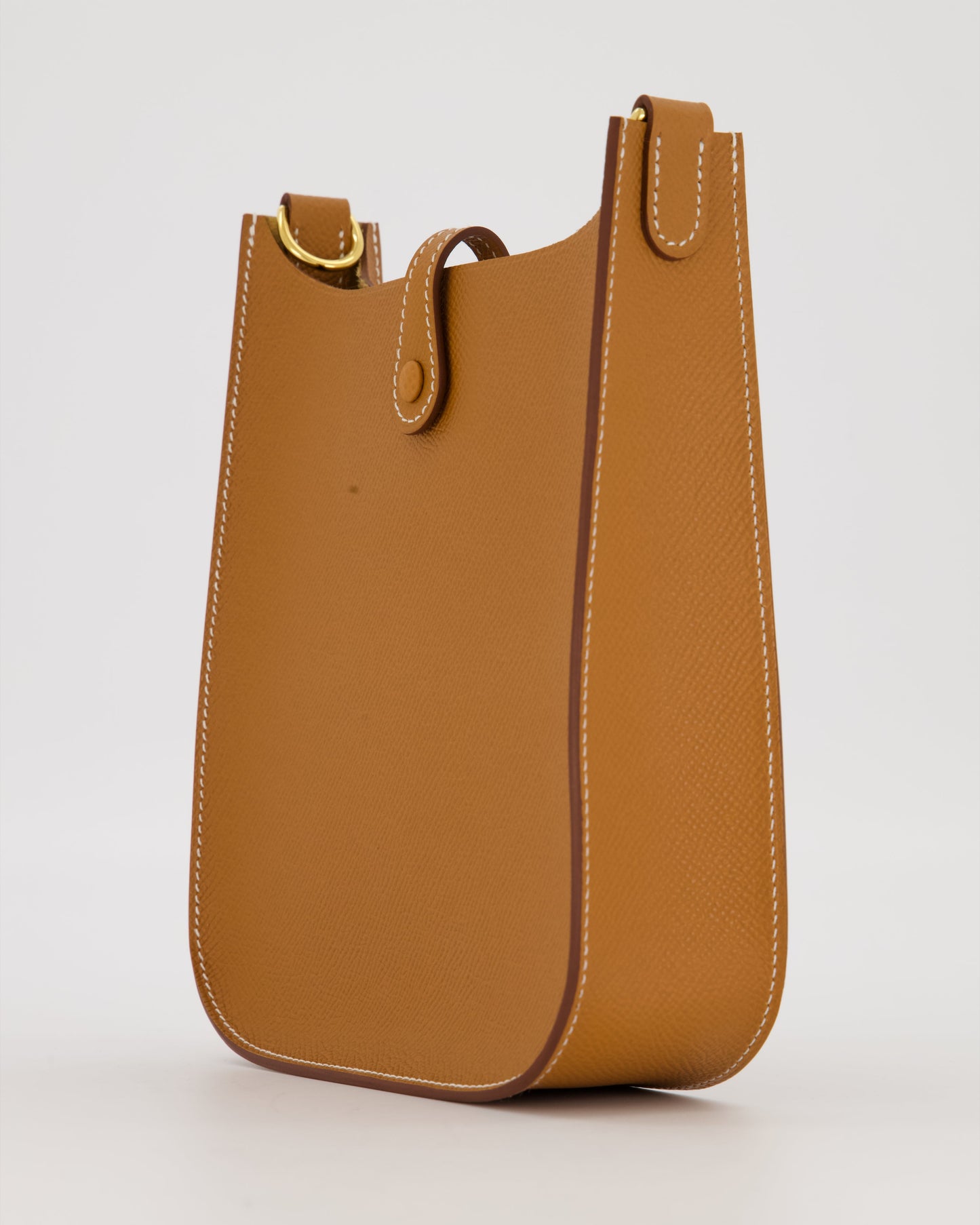 Hermes Gold Mini Evelyne Sellier Bag in Epsom Leather with Gold Hardware