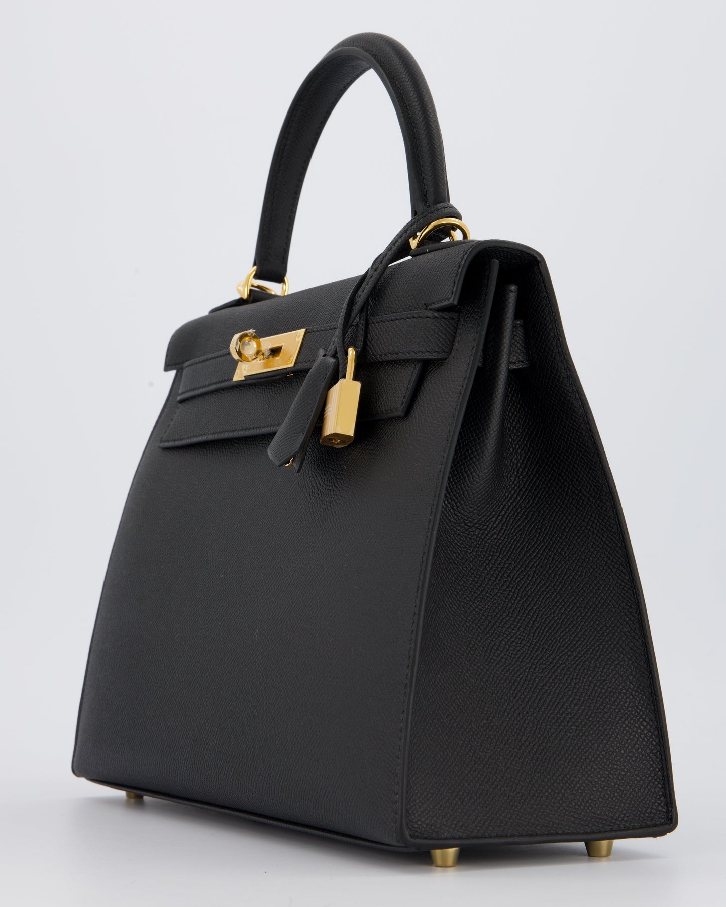 Hermes Kelly 28 Sellier Bag in Noir Epsom Leather with Gold Hardware