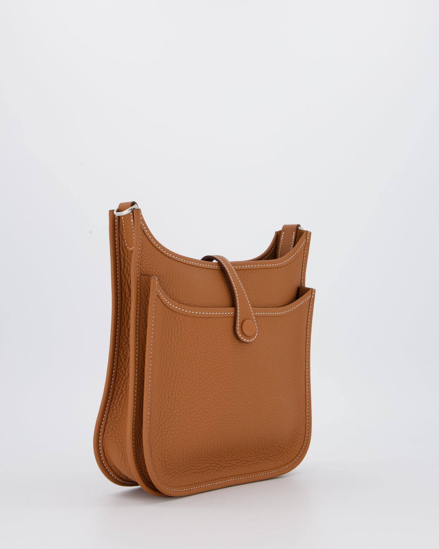 *RARE* Hermes Evelyne III 23 Bag in Gold Taurillon Clemence Leather with Palladium Hardware