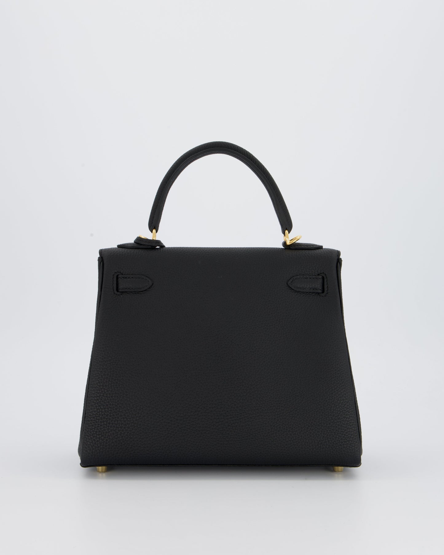 Hermes Kelly 25 Retourne Bag in Noir Togo Leather with Gold Hardware