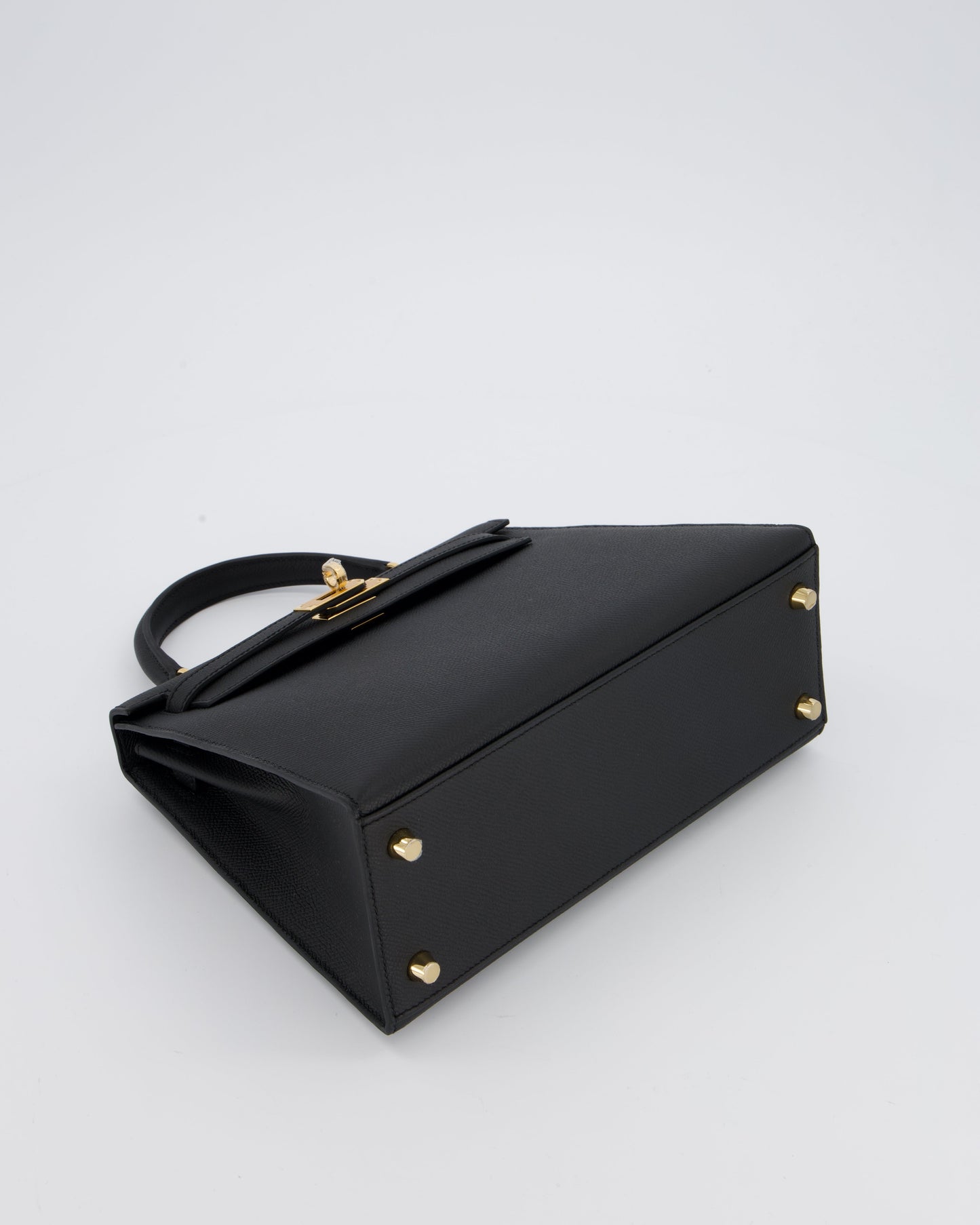 *HOT* Hermes Kelly 25 Sellier Bag in Noir Epsom Leather with Gold Hardware