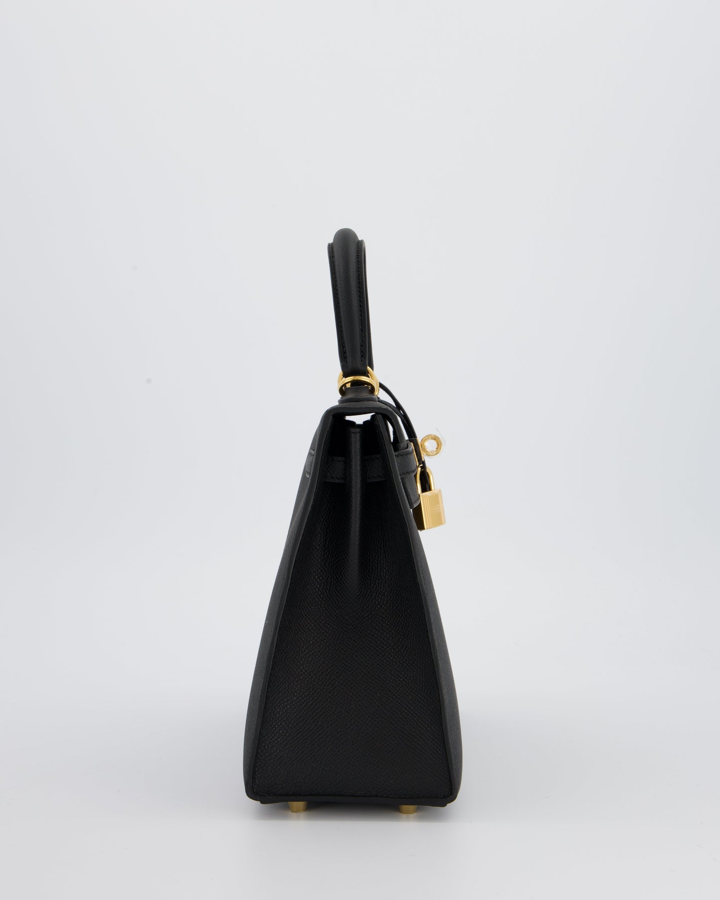 *HOT* Hermes Kelly 25 Sellier Bag in Noir Epsom Leather with Gold Hardware